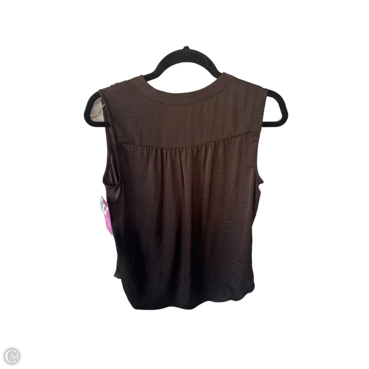 Blouse Sleeveless By Vince Camuto In Brown, Size: S