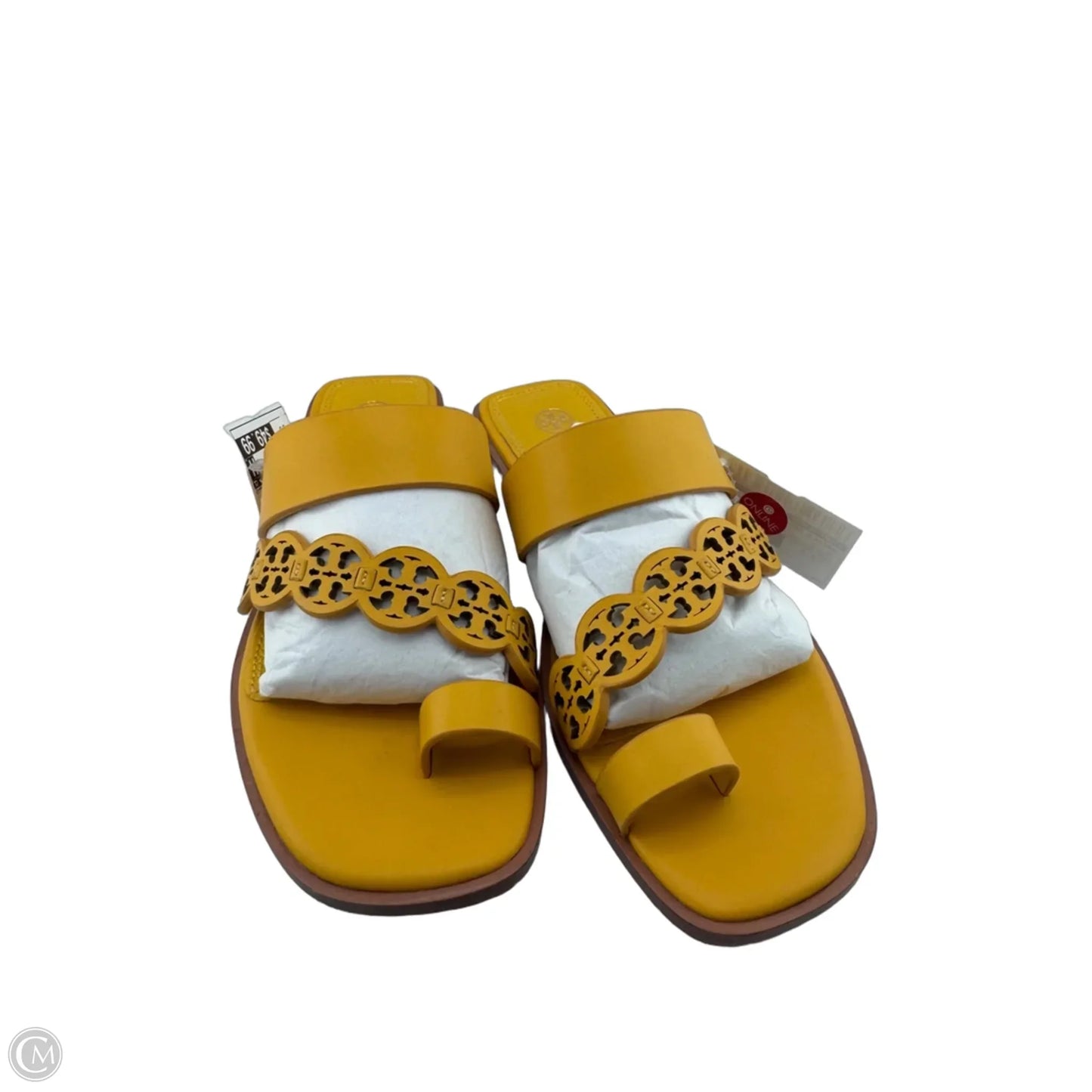 Sandals Designer By Tory Burch In Yellow, Size: 5.5