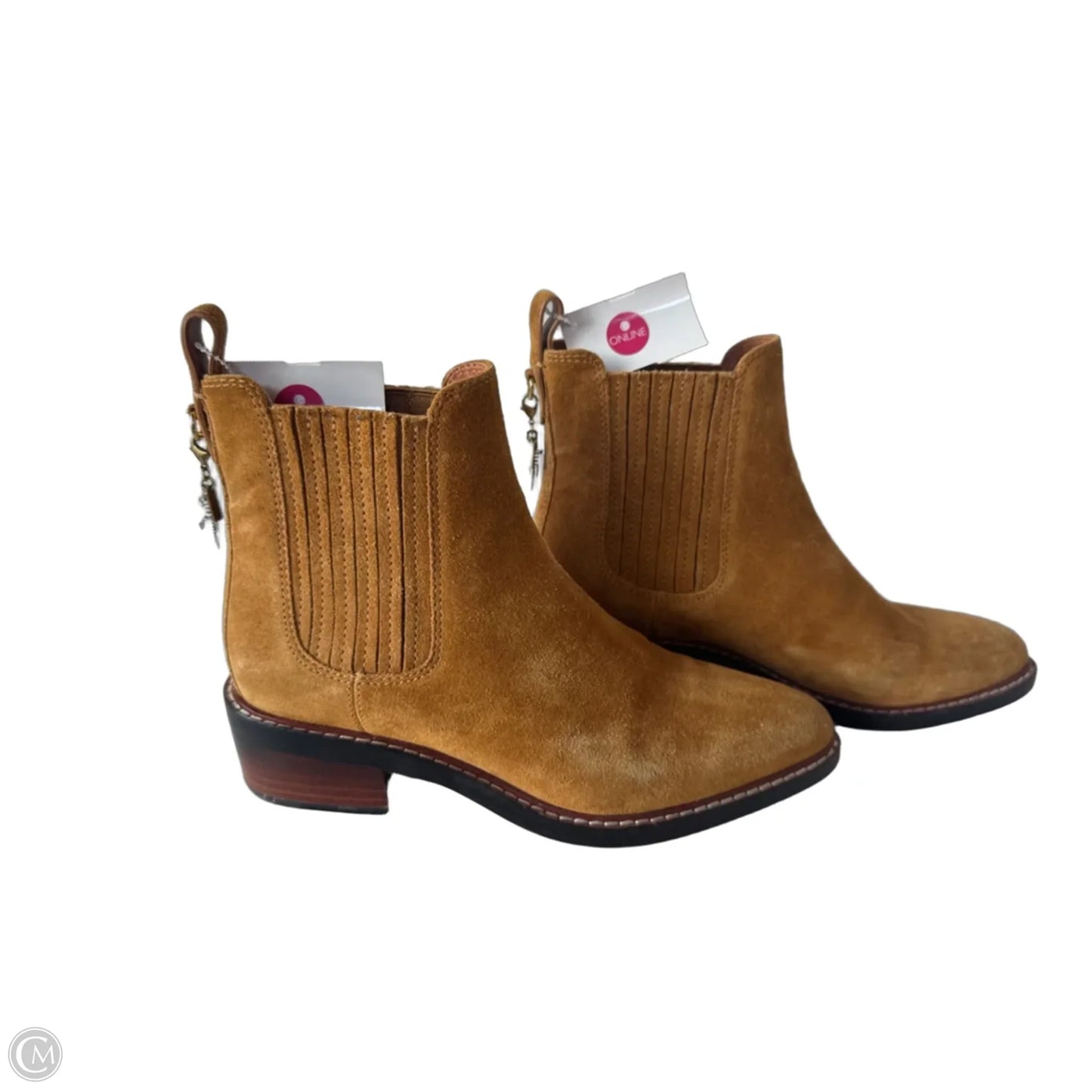 Boots Designer By Coach In Tan, Size: 6