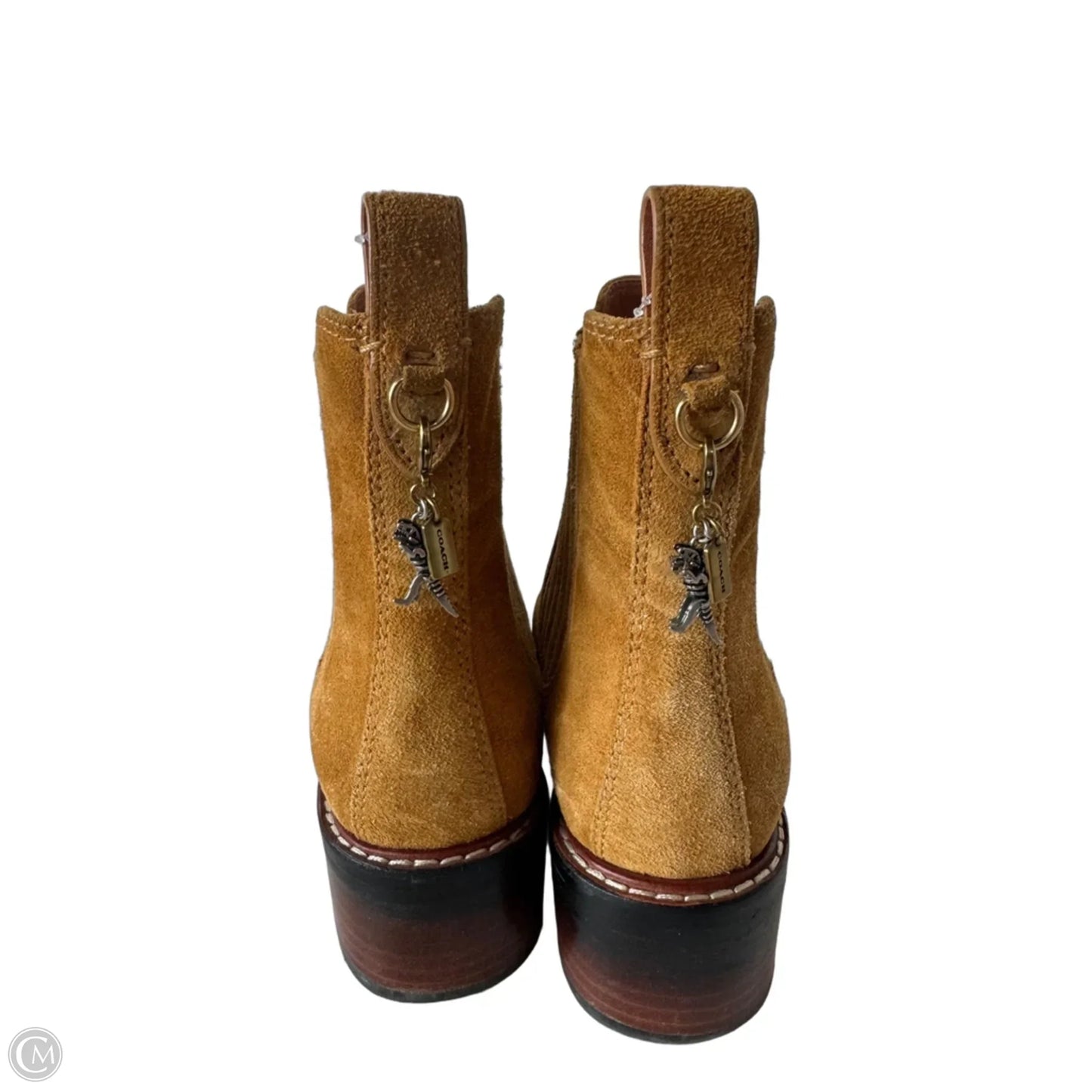 Boots Designer By Coach In Tan, Size: 6