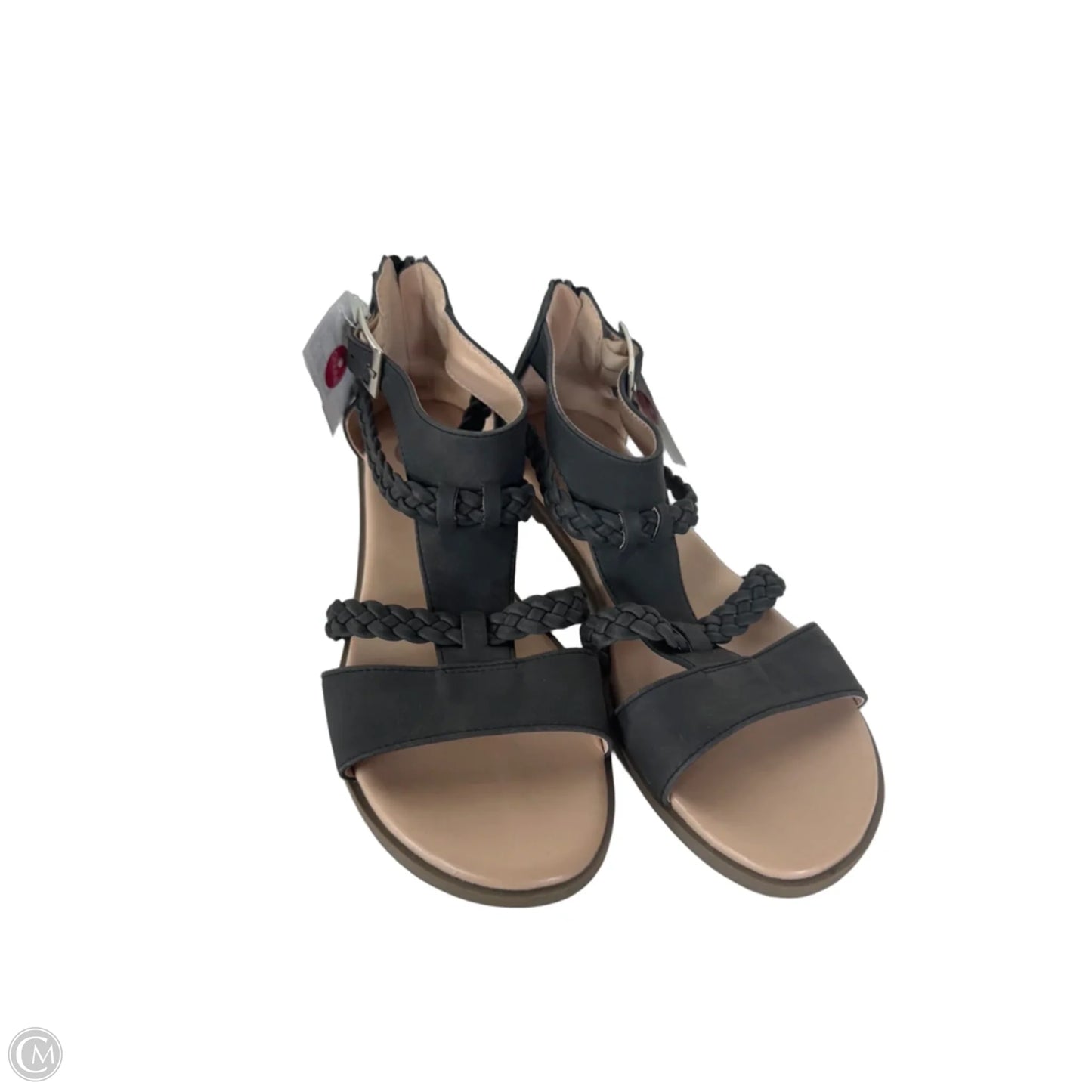 Sandals Flats By Journee In Black, Size: 6.5