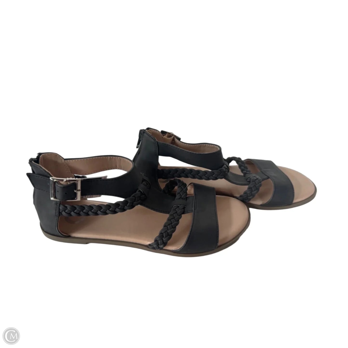 Sandals Flats By Journee In Black, Size: 6.5