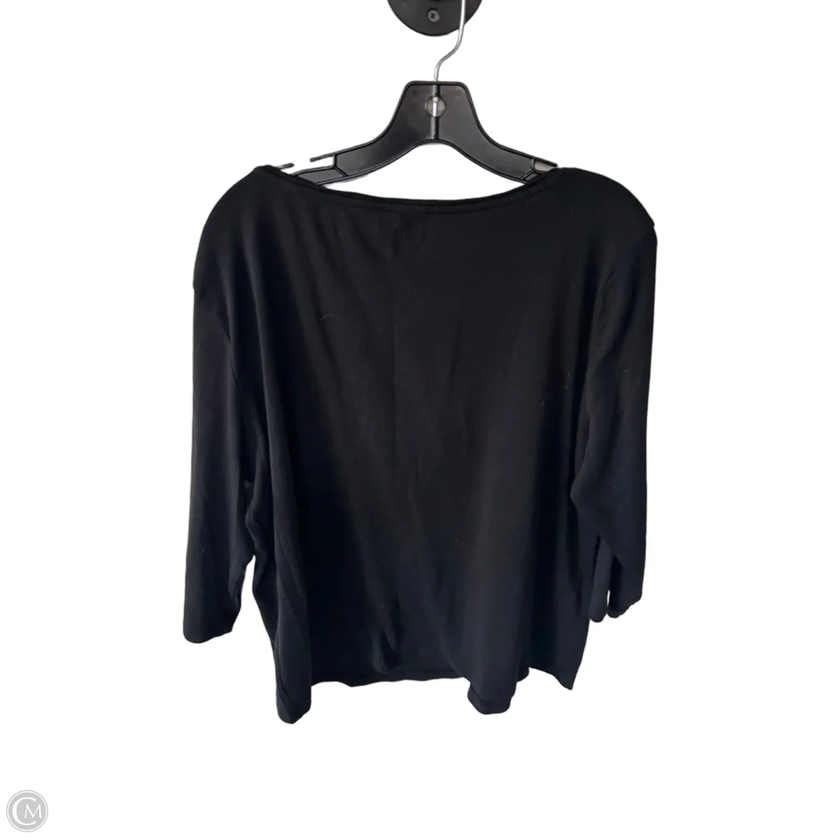 Top Long Sleeve Basic By Talbots In Black, Size: 3x