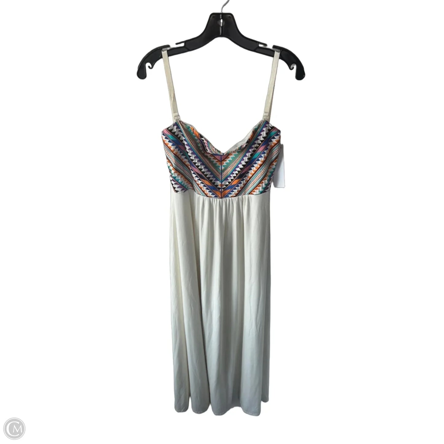 Dress Casual Maxi By Thyme And Honey In Cream & Orange, Size: Xl