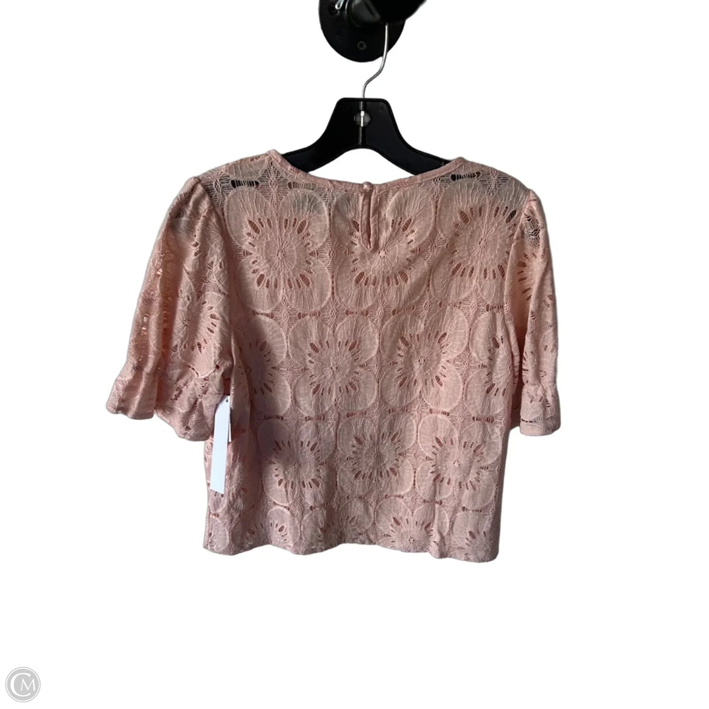 Top Short Sleeve By Cme In Peach, Size: S