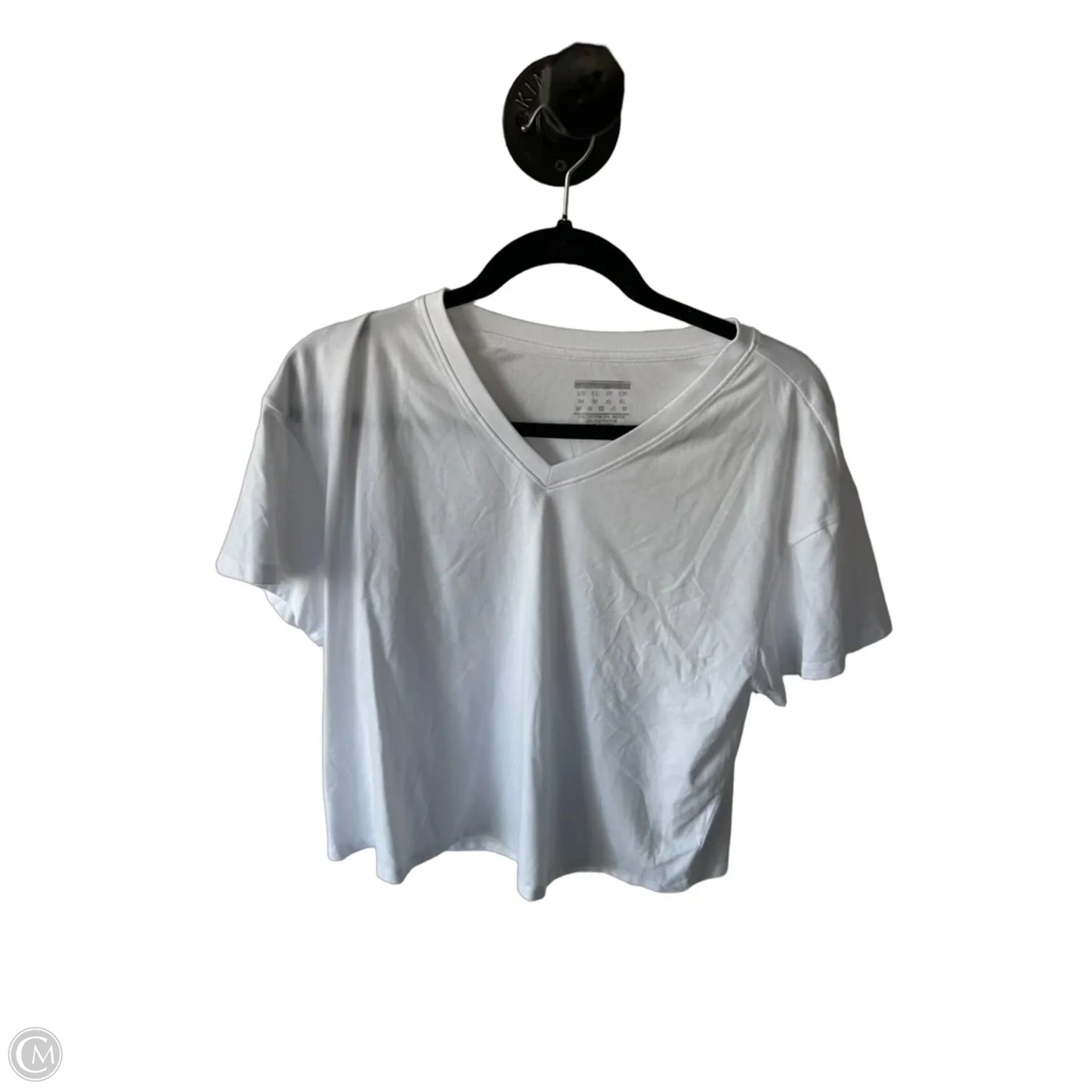 Top Short Sleeve Basic By Clothes Mentor In White, Size: M