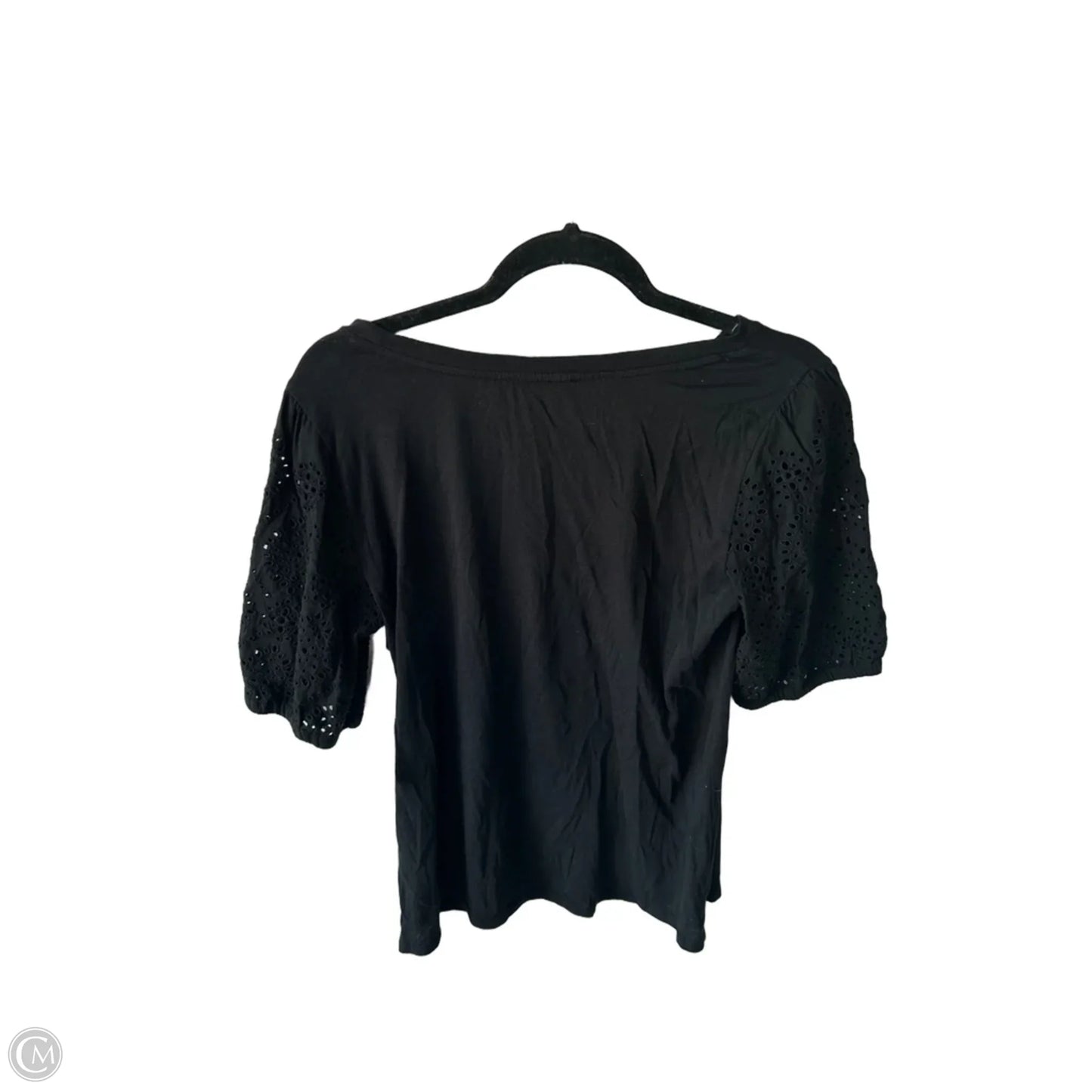 Top Short Sleeve By Loft In Black, Size: S