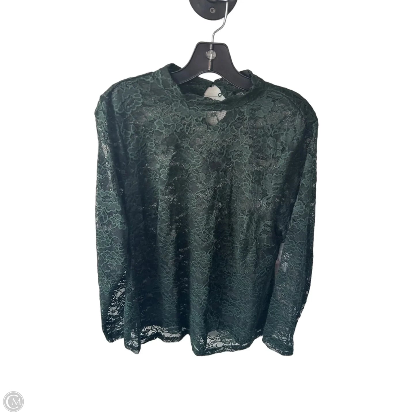 Blouse Long Sleeve By Lane Bryant In Green, Size: Xl