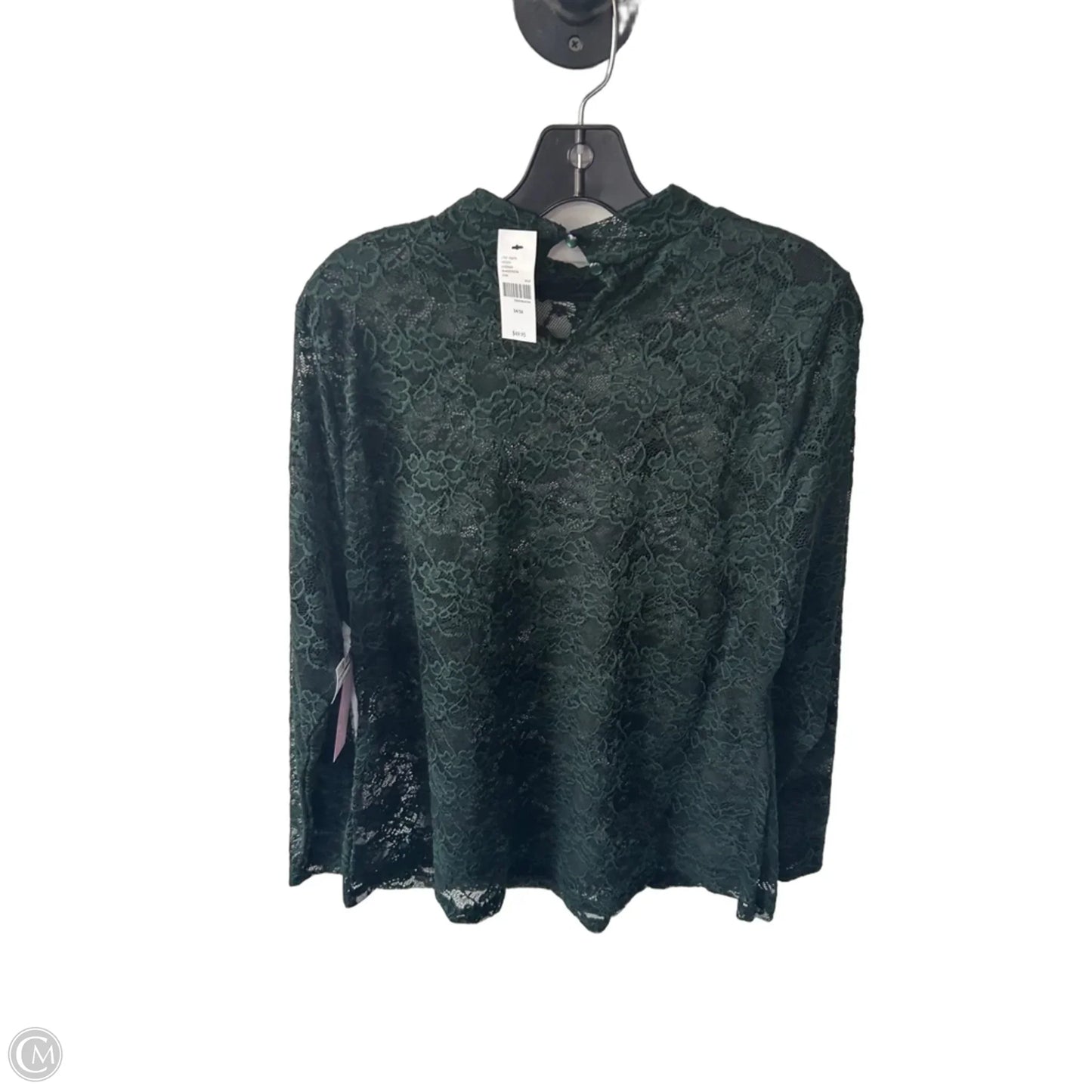 Blouse Long Sleeve By Lane Bryant In Green, Size: Xl