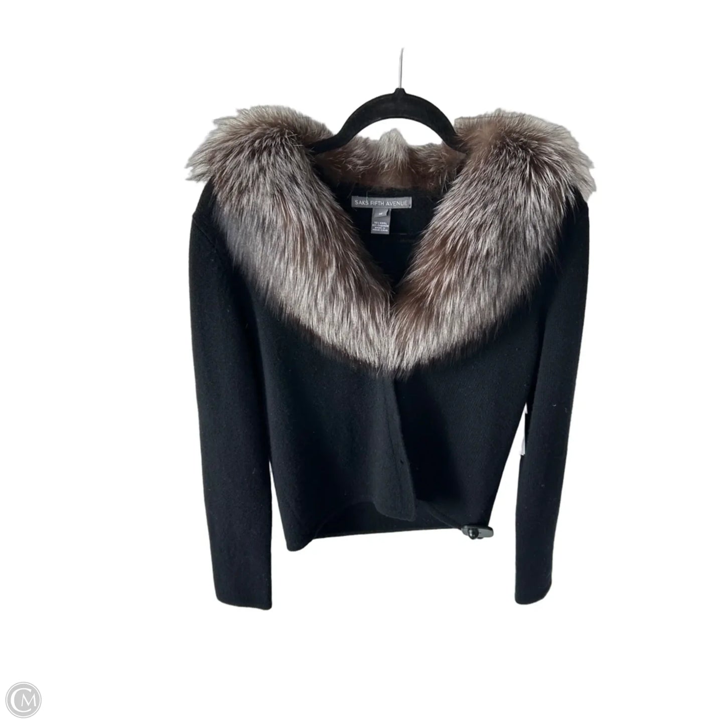 Sweater Cashmere By Saks Fifth Avenue In Black & Brown, Size: M