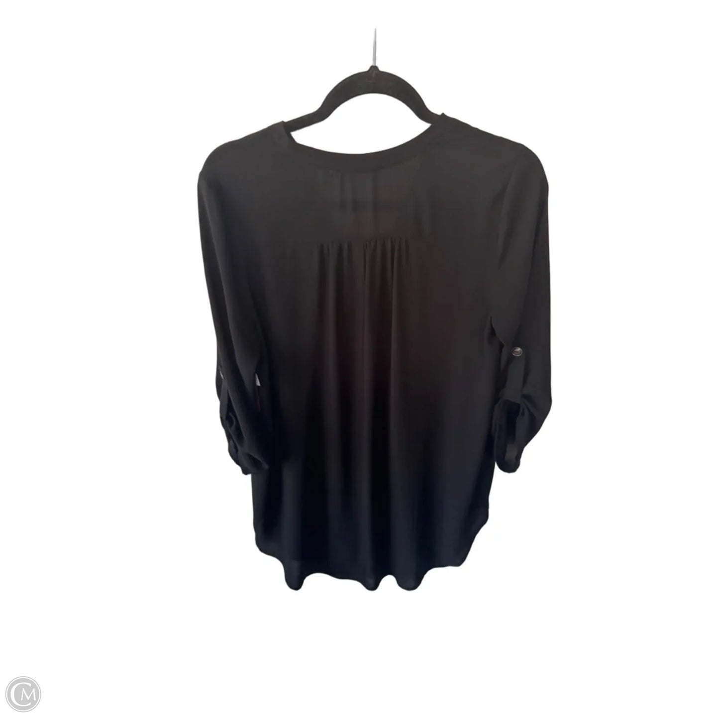 Blouse Short Sleeve By All In Favor In Black, Size: M