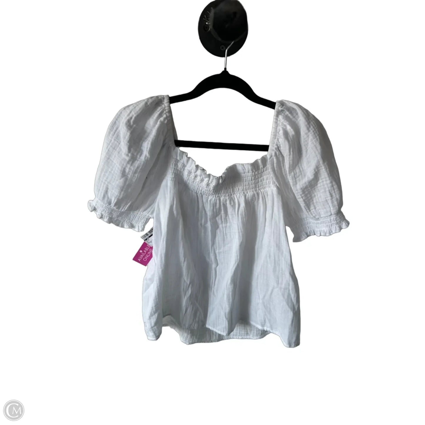 Top Short Sleeve By J. Crew In White, Size: Xs