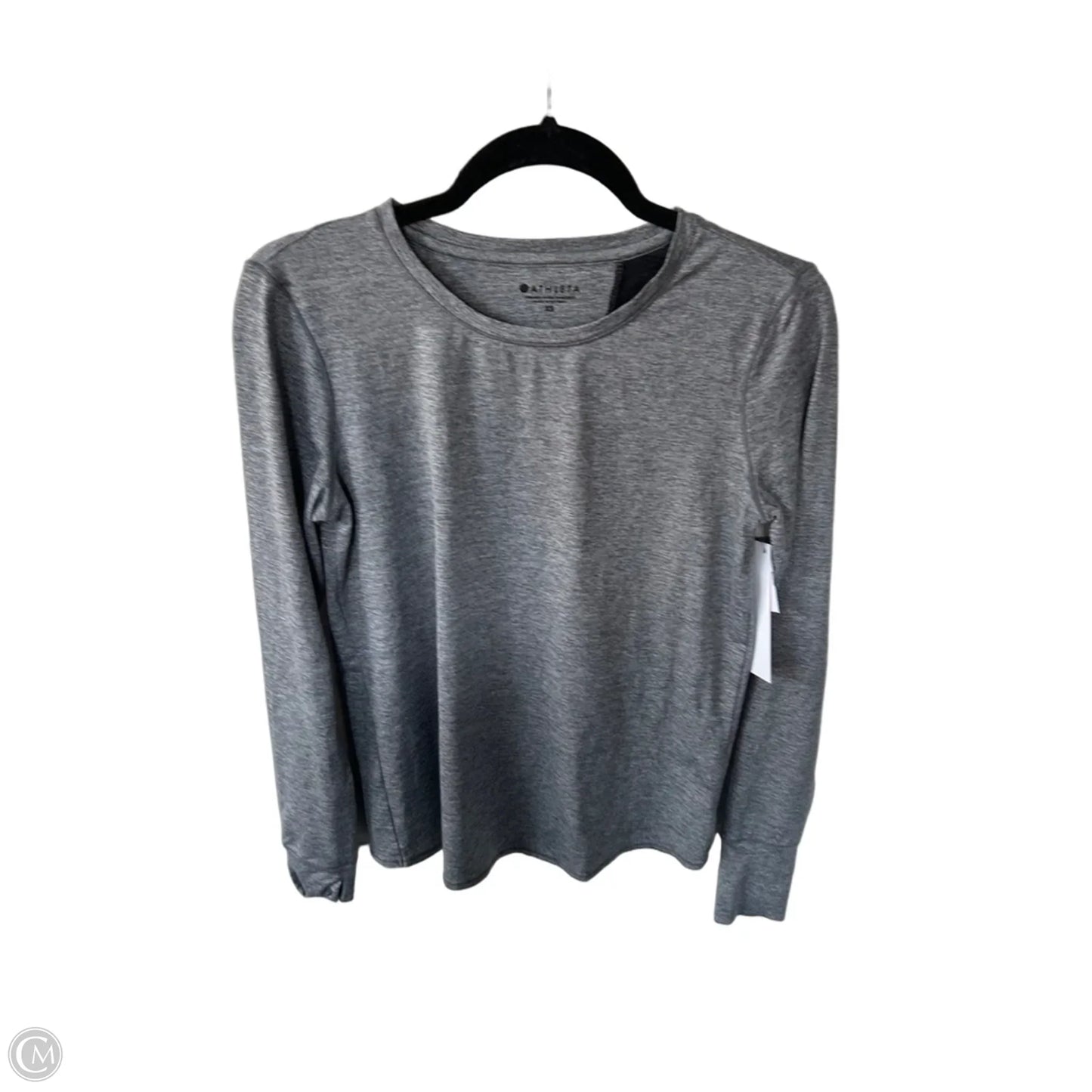 Athletic Top Long Sleeve Crewneck By Athleta In Grey, Size: Xs