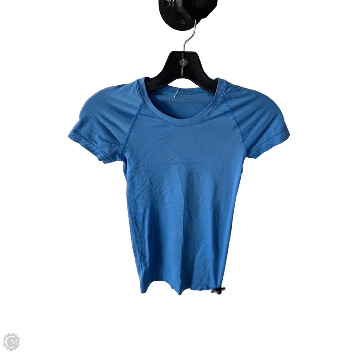 Athletic Top Short Sleeve By Lululemon In Blue, Size: Xs