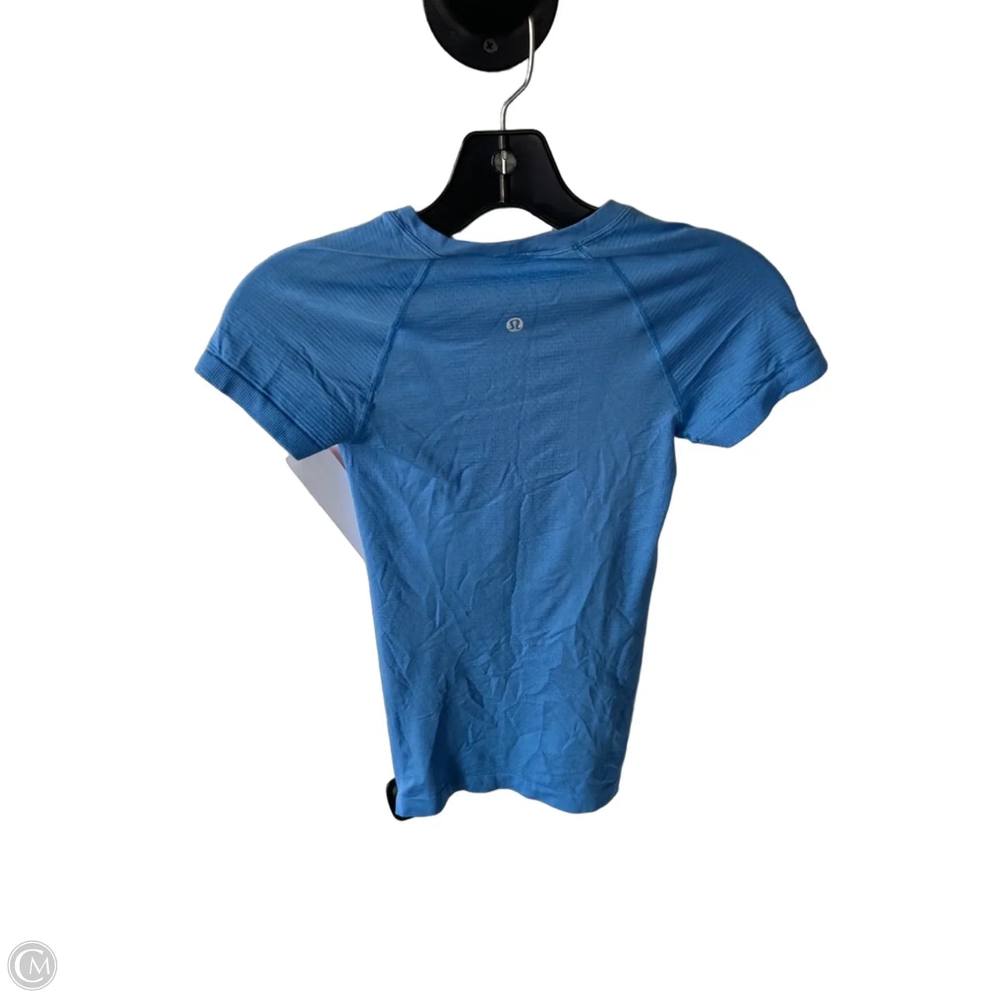 Athletic Top Short Sleeve By Lululemon In Blue, Size: Xs