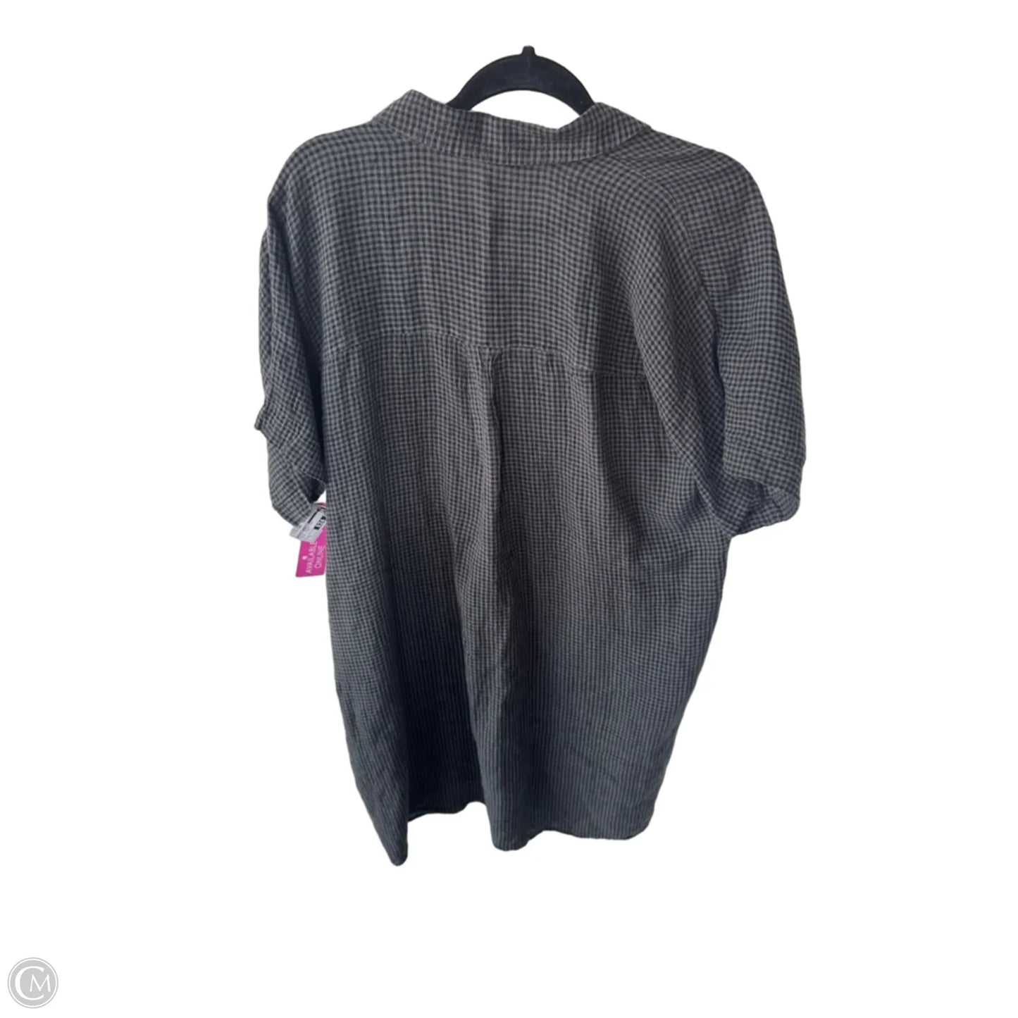 Dress Casual Midi By Eileen Fisher In Black & Grey, Size: S