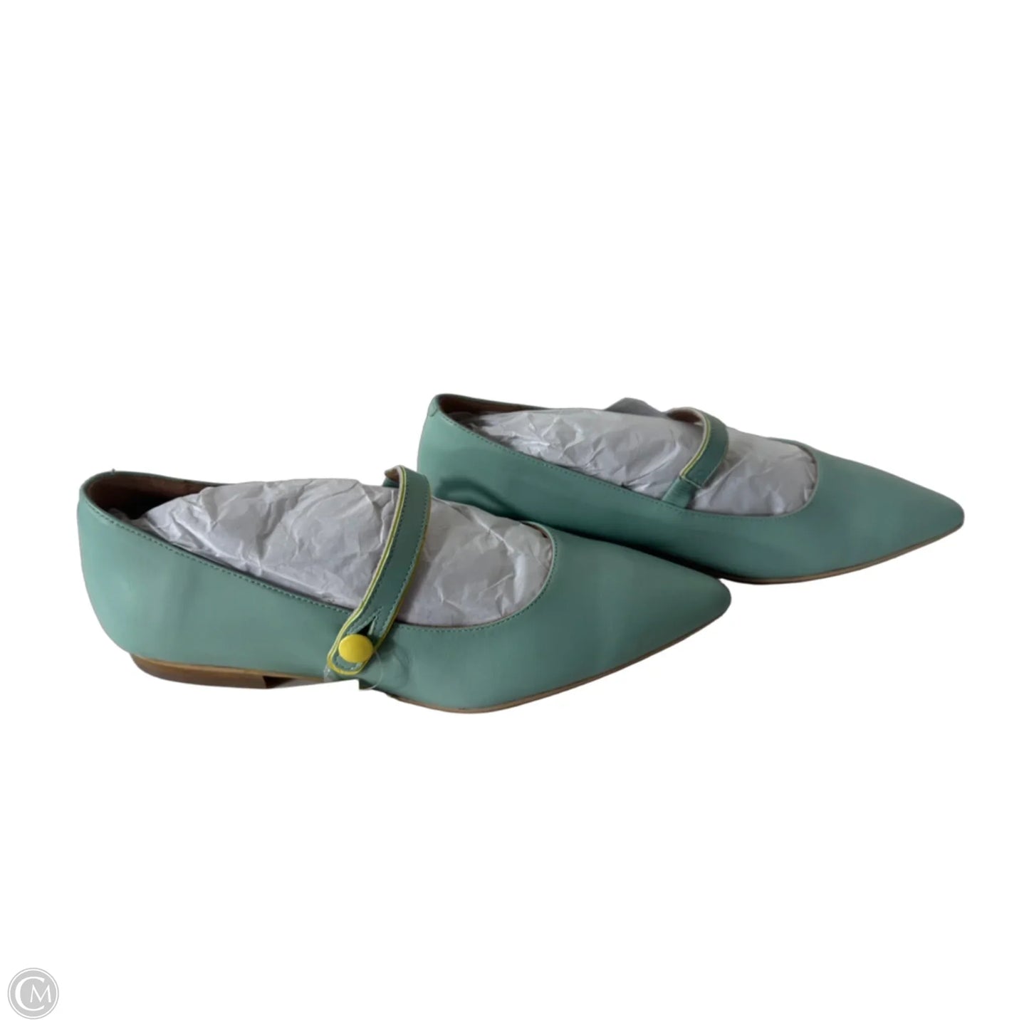 Shoes Flats By Fly London In Green & Yellow, Size: 7.5