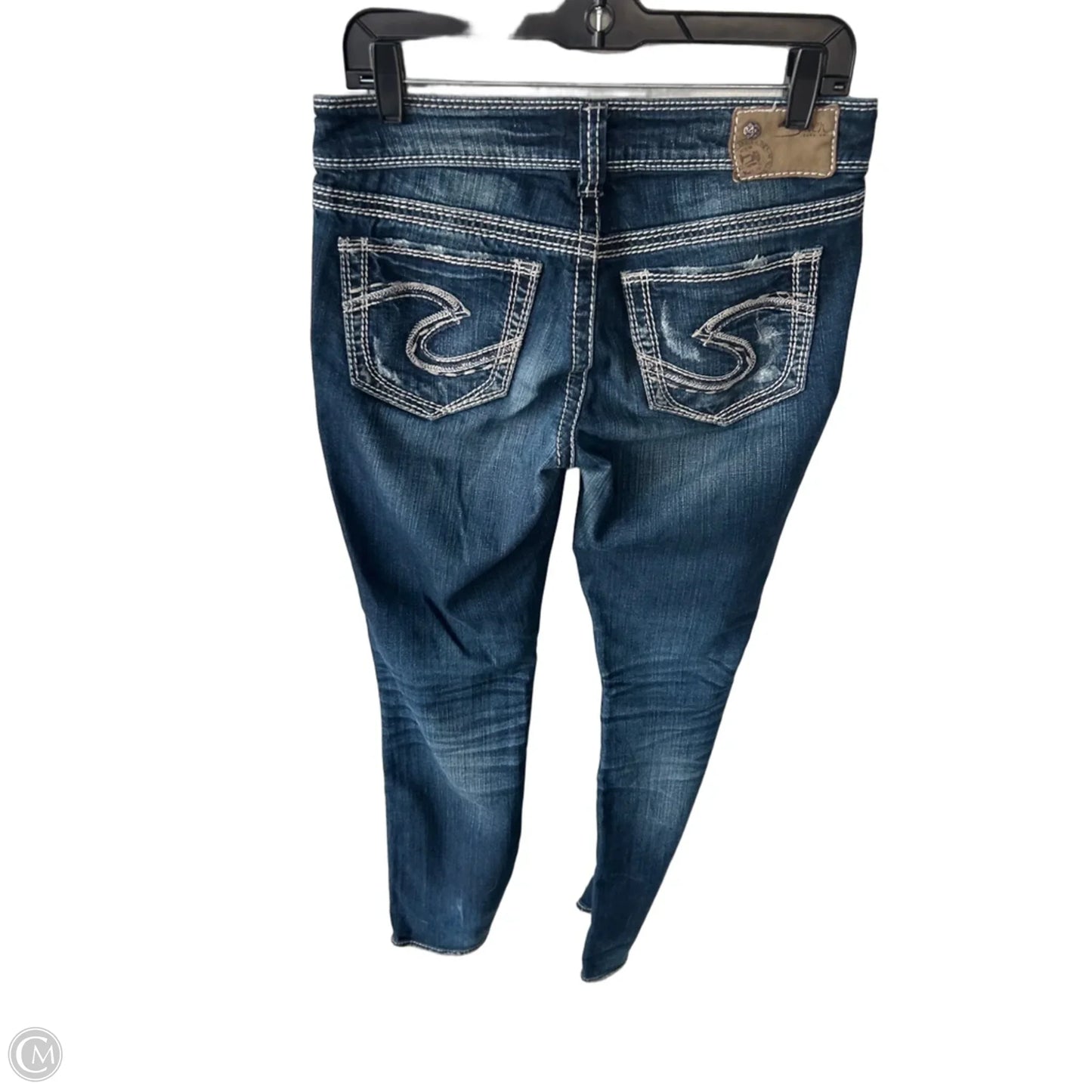 Jeans Boot Cut By Silver In Blue Denim, Size: 4