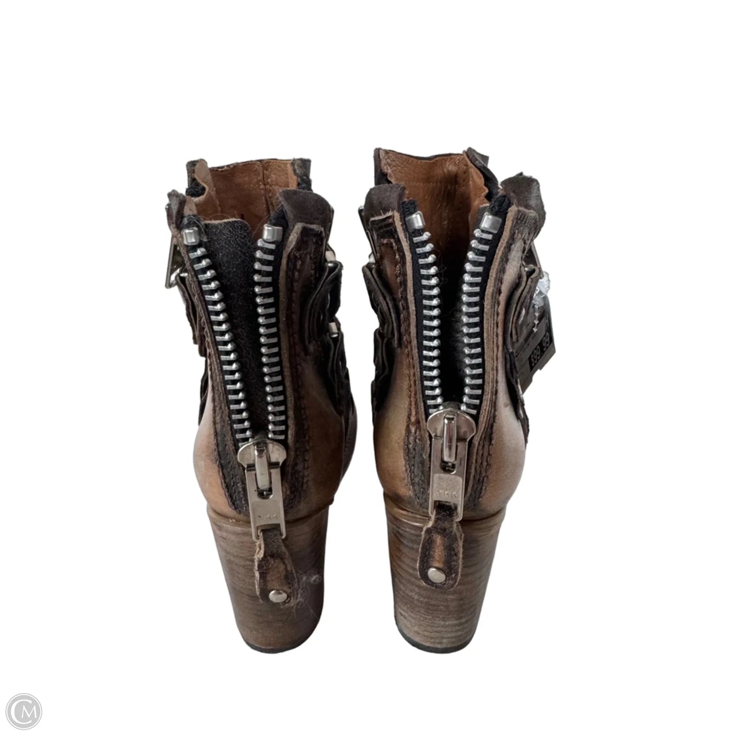 Boots Mid-calf Heels By Freebird In Copper, Size: 8