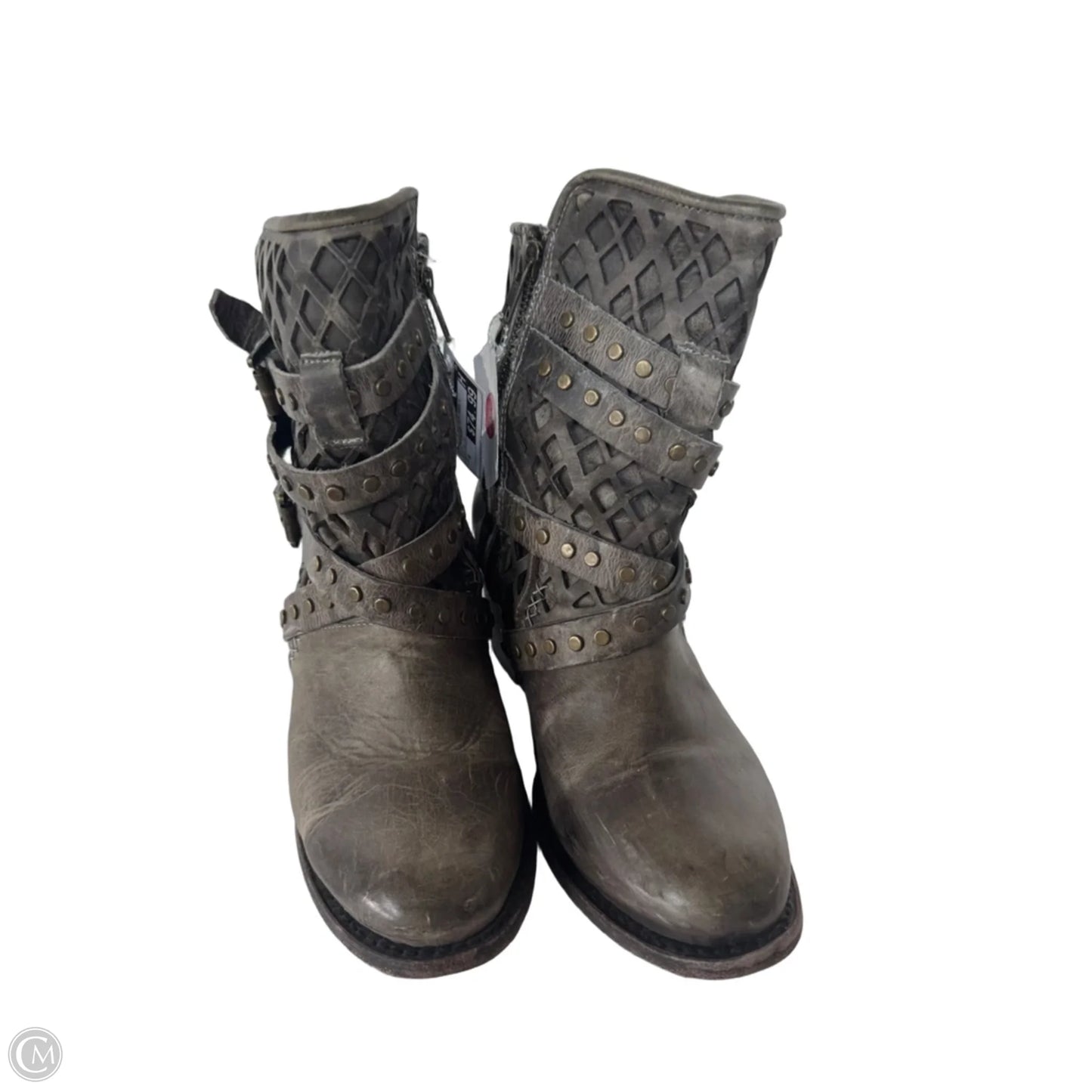 Boots Mid-calf Heels By Freebird In Brown, Size: 8