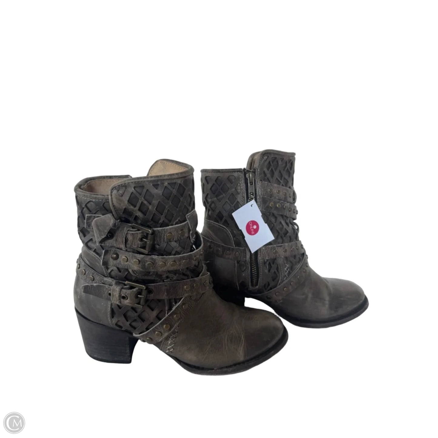 Boots Mid-calf Heels By Freebird In Brown, Size: 8