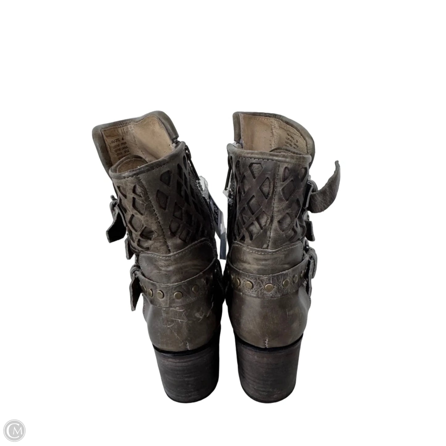 Boots Mid-calf Heels By Freebird In Brown, Size: 8