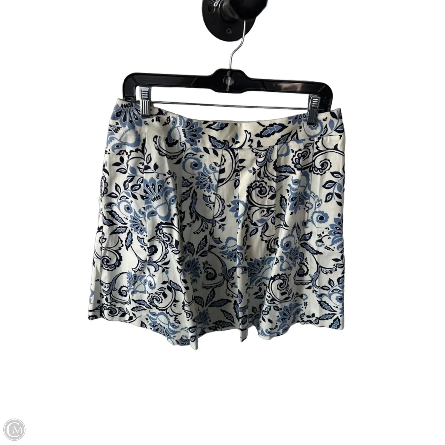 Skirt Mini & Short By Loft In Blue & White, Size: 8