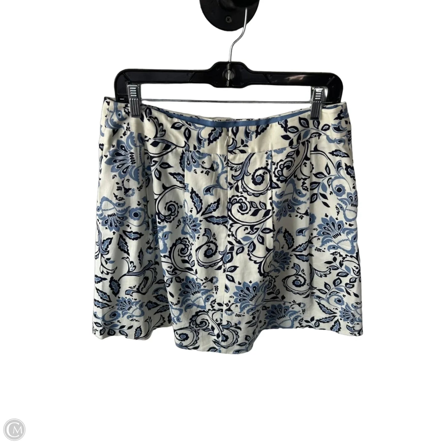 Skirt Mini & Short By Loft In Blue & White, Size: 8