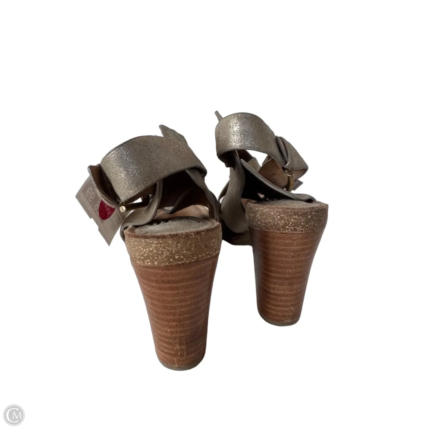 Sandals Heels Block By Sofft In Gold, Size: 7
