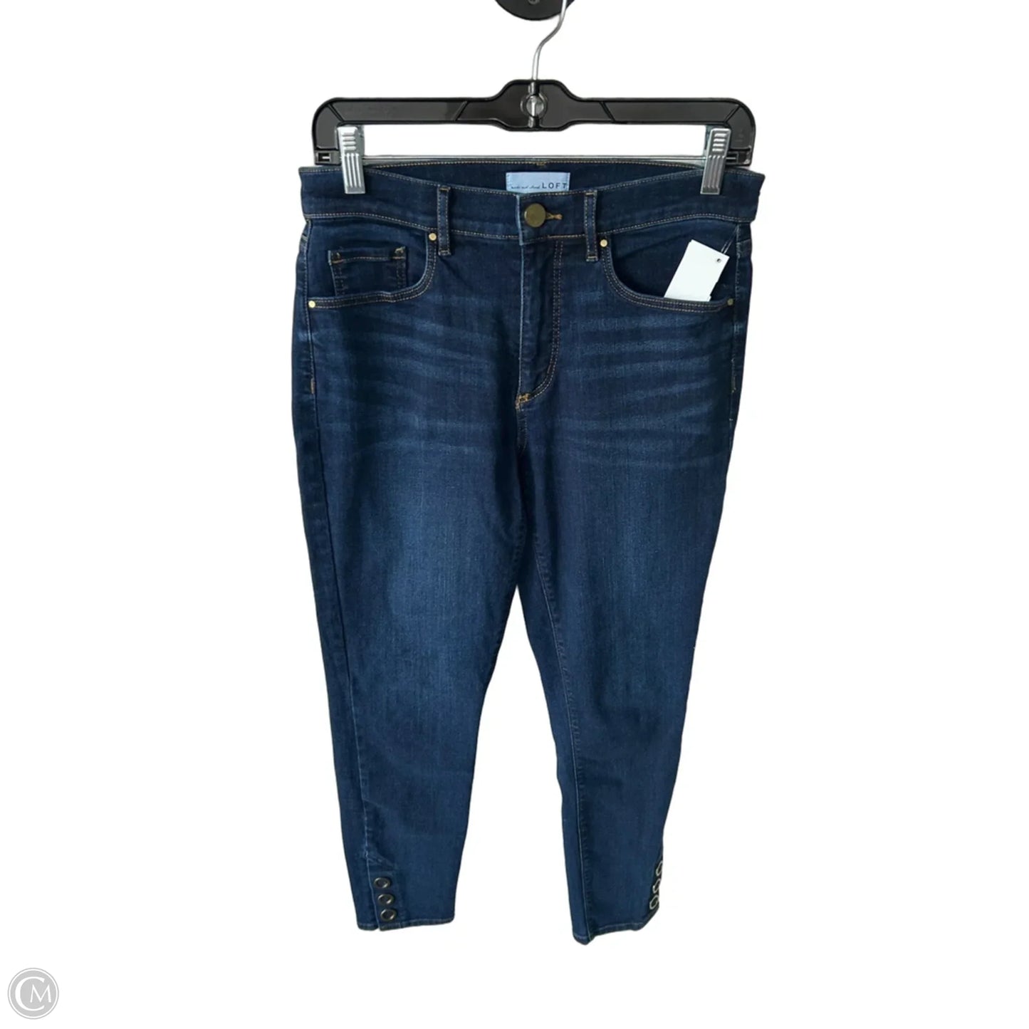 Jeans Skinny By Loft In Blue Denim, Size: 6