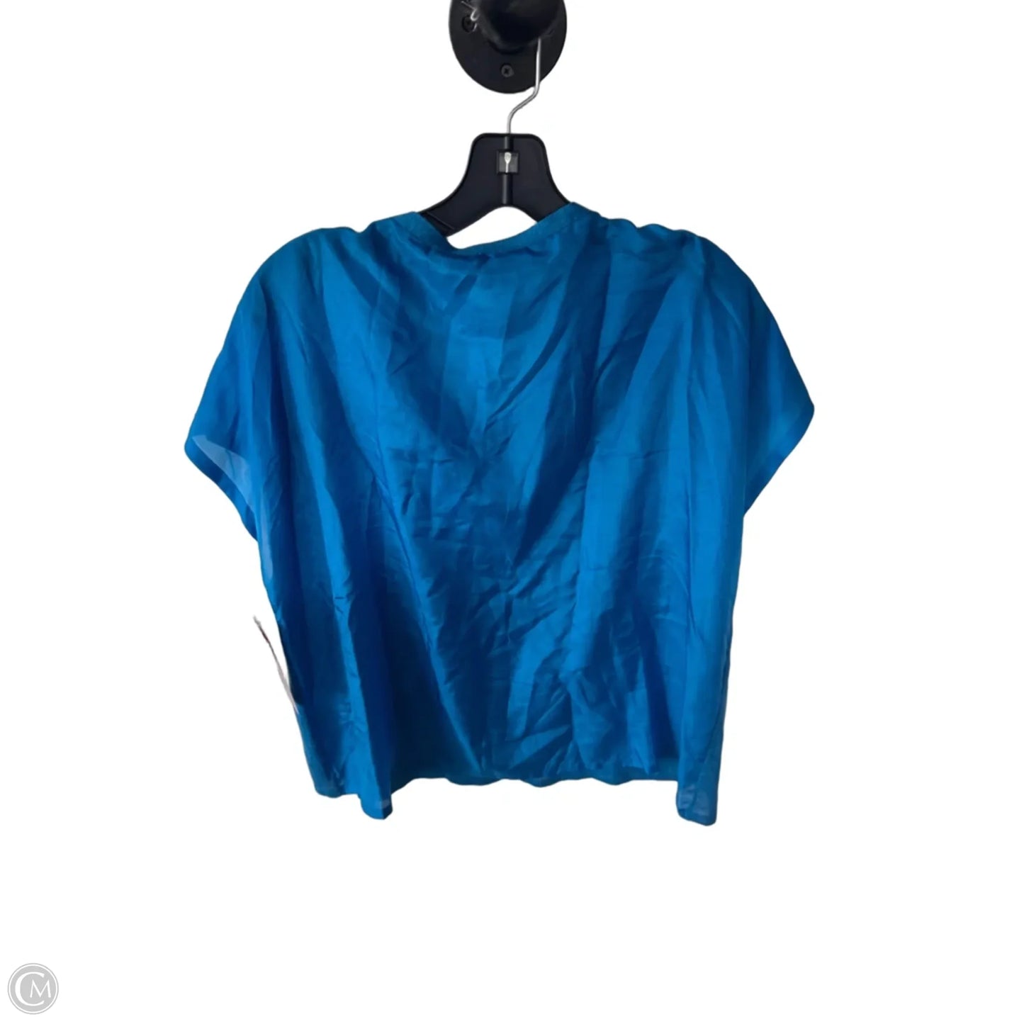 Blouse Short Sleeve By Eileen Fisher In Blue, Size: S