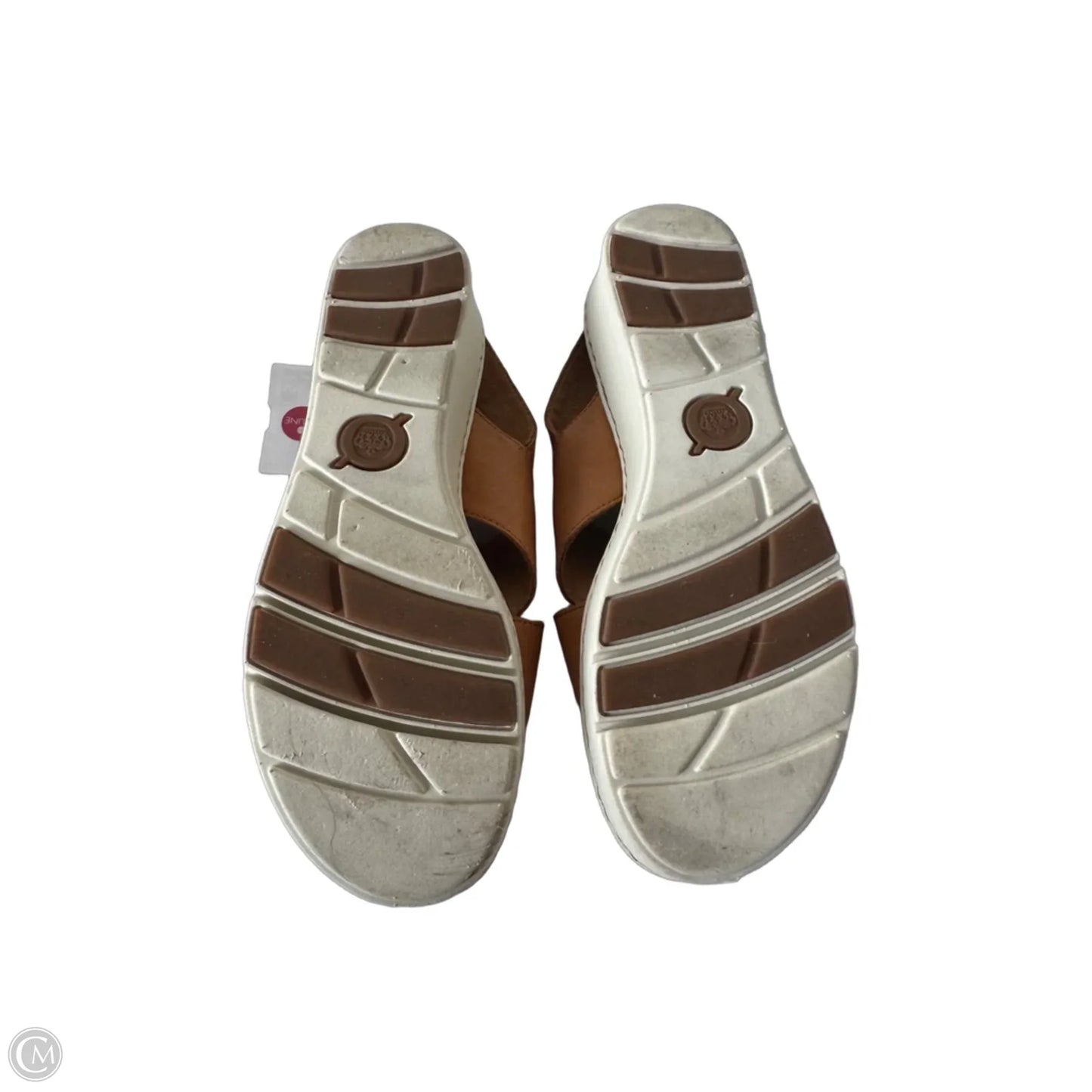 Sandals Heels Wedge By Boc In Tan, Size: 9