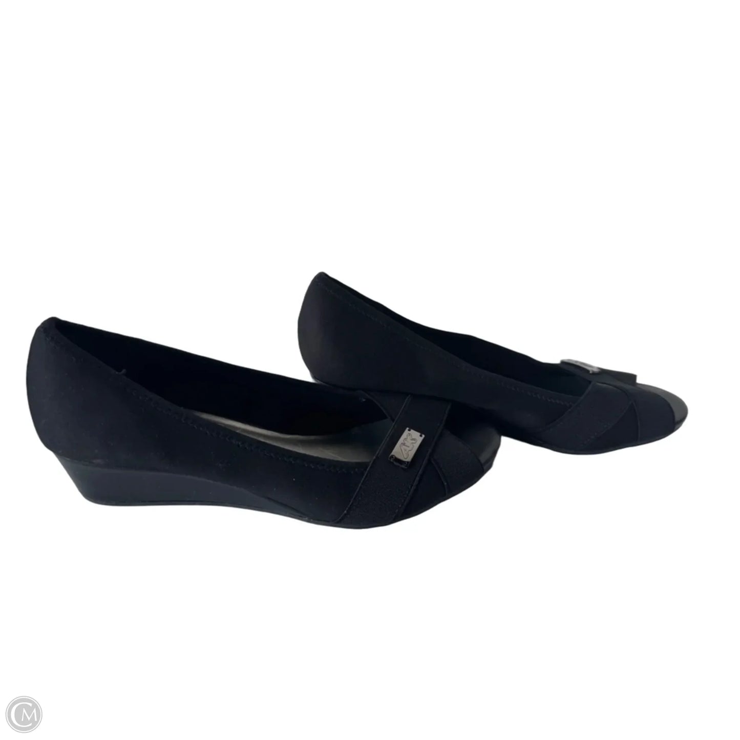 Sandals Heels Wedge By Anne Klein In Black, Size: 7