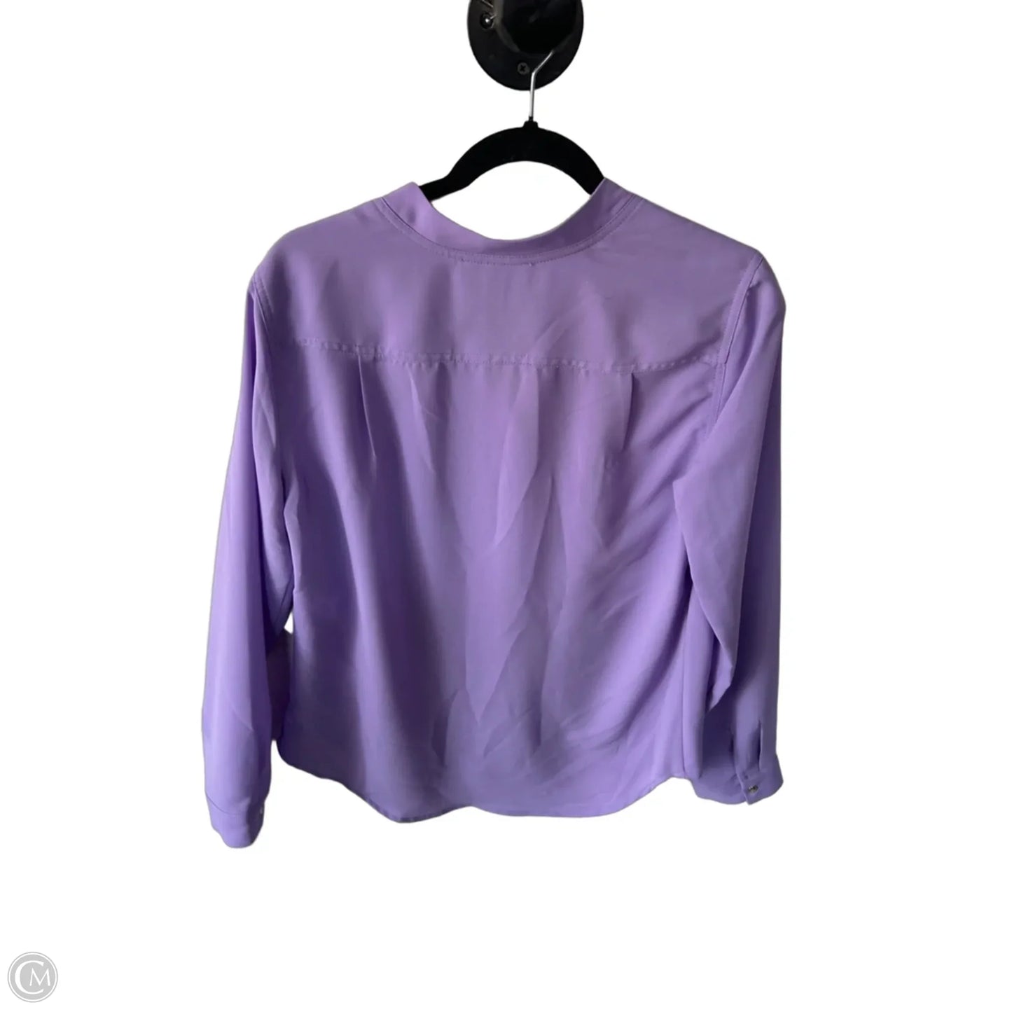 Blouse Long Sleeve By Nine West In Purple, Size: M