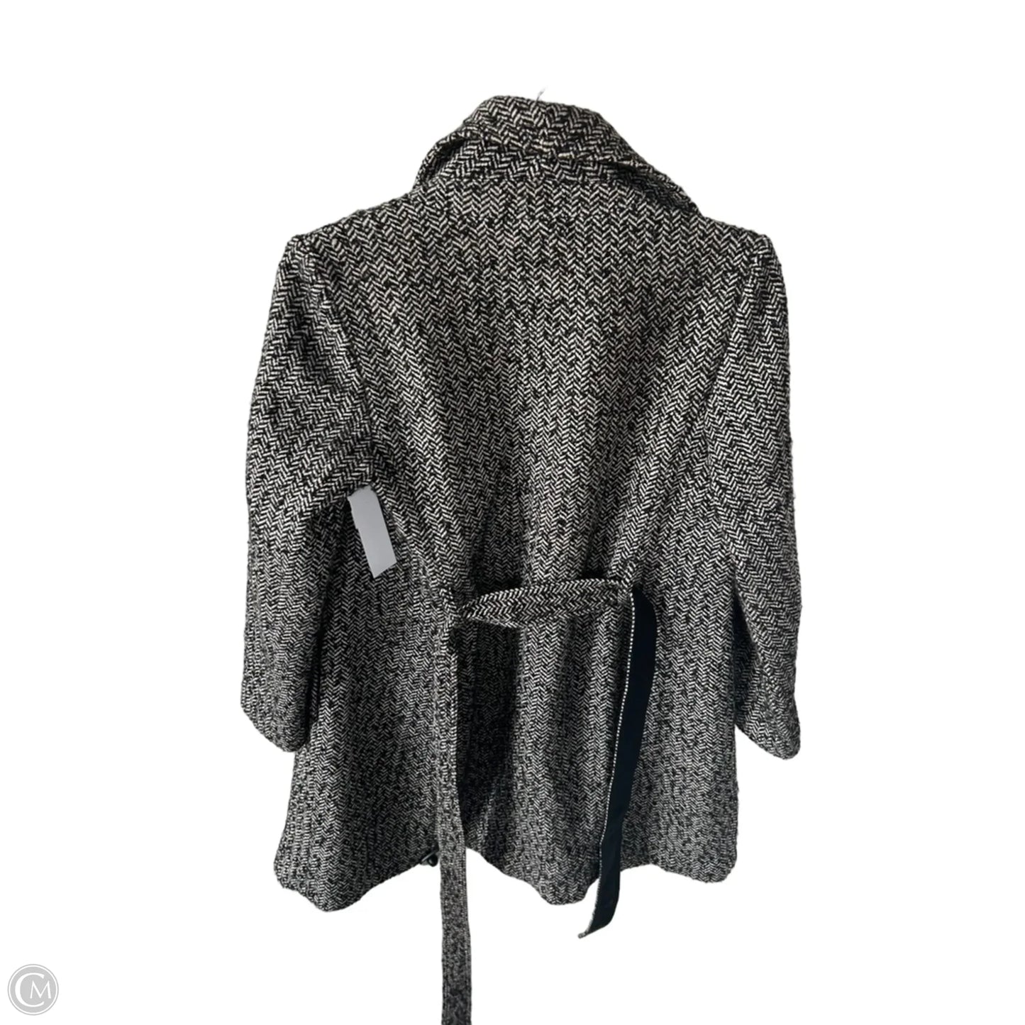 Coat Wool By Ann Taylor In Black & Cream, Size: M