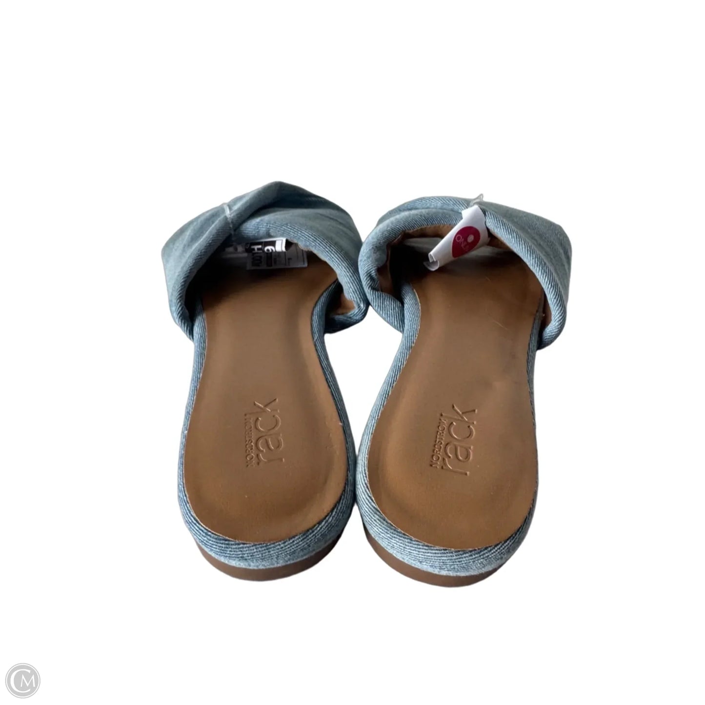 Sandals Flats By Nordstrom In Blue Denim, Size: 9