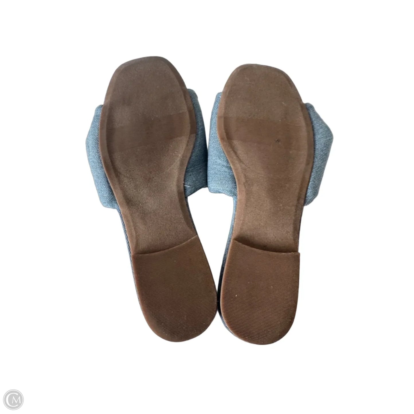 Sandals Flats By Nordstrom In Blue Denim, Size: 9