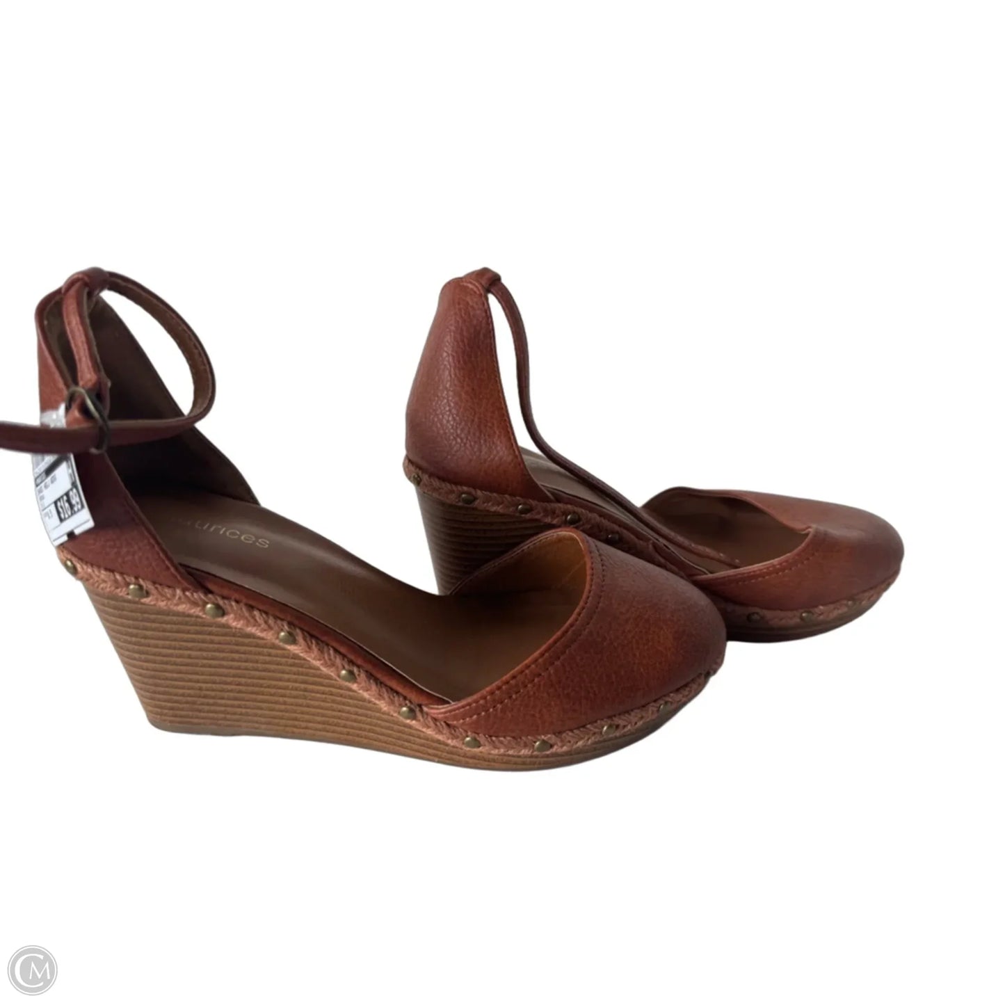 Shoes Heels Wedge By Maurices In Brown, Size: 8.5