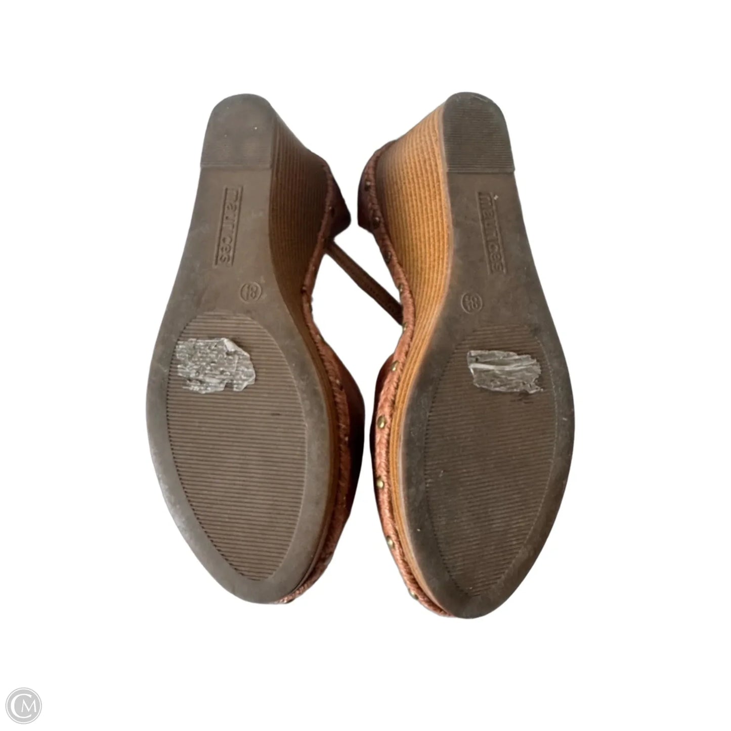 Shoes Heels Wedge By Maurices In Brown, Size: 8.5
