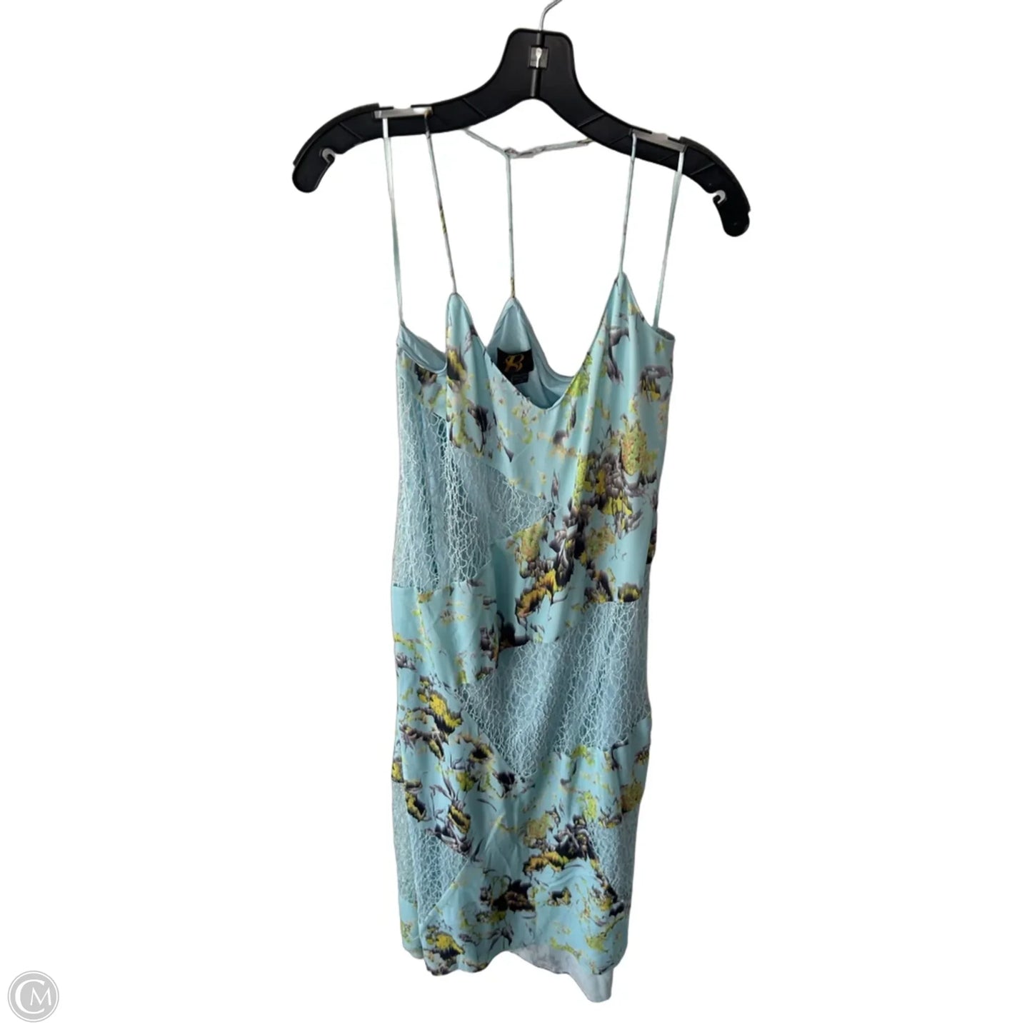 Dress Party Long By Clothes Mentor In Blue & Yellow, Size: M