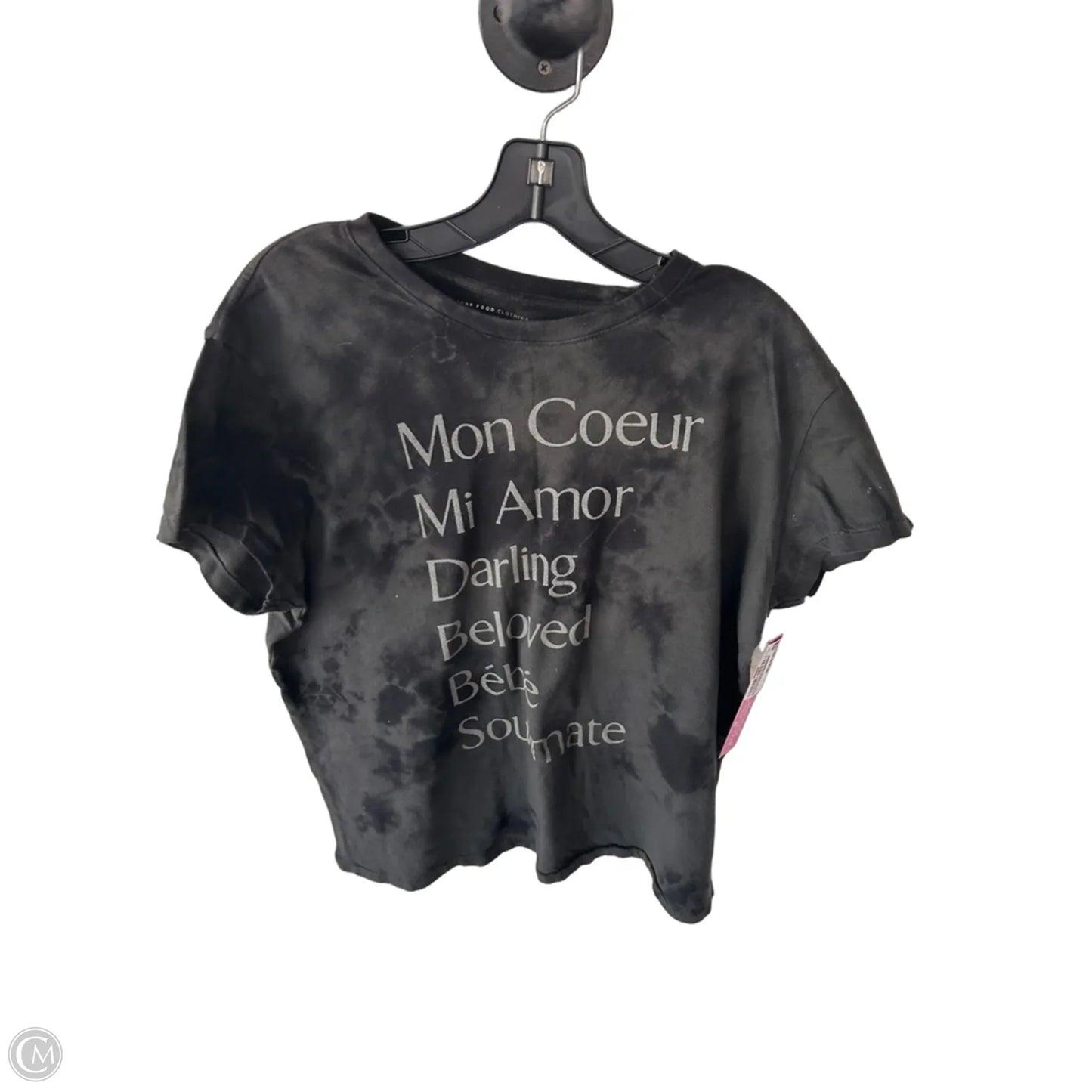 Top Short Sleeve Basic By Anthropologie In Grey, Size: L
