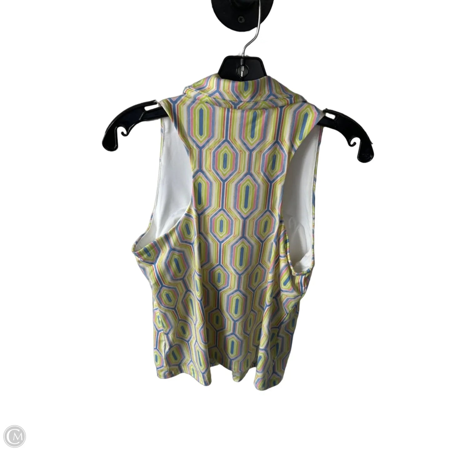 Athletic Top Short Sleeve By Sigrid Olsen In Green & White, Size: M