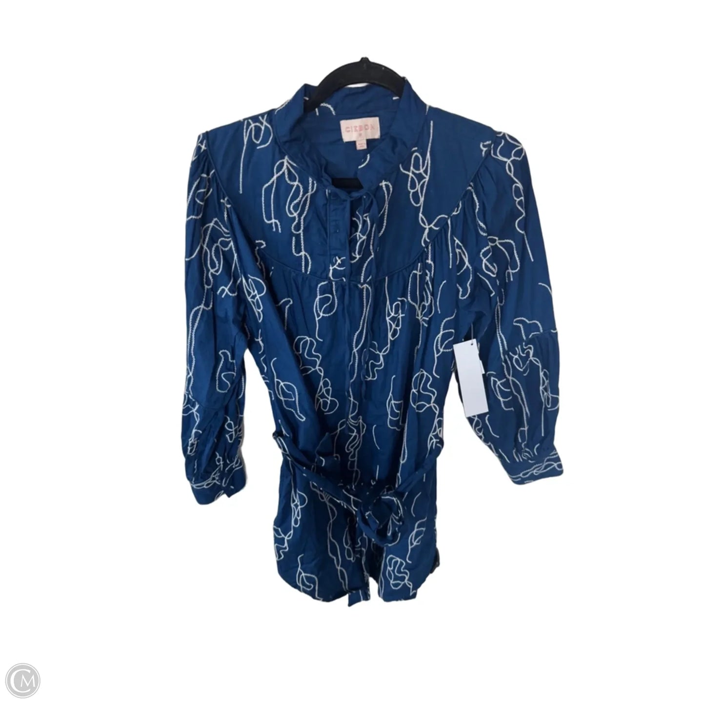Dress Casual Short By Cma In Blue & White, Size: M