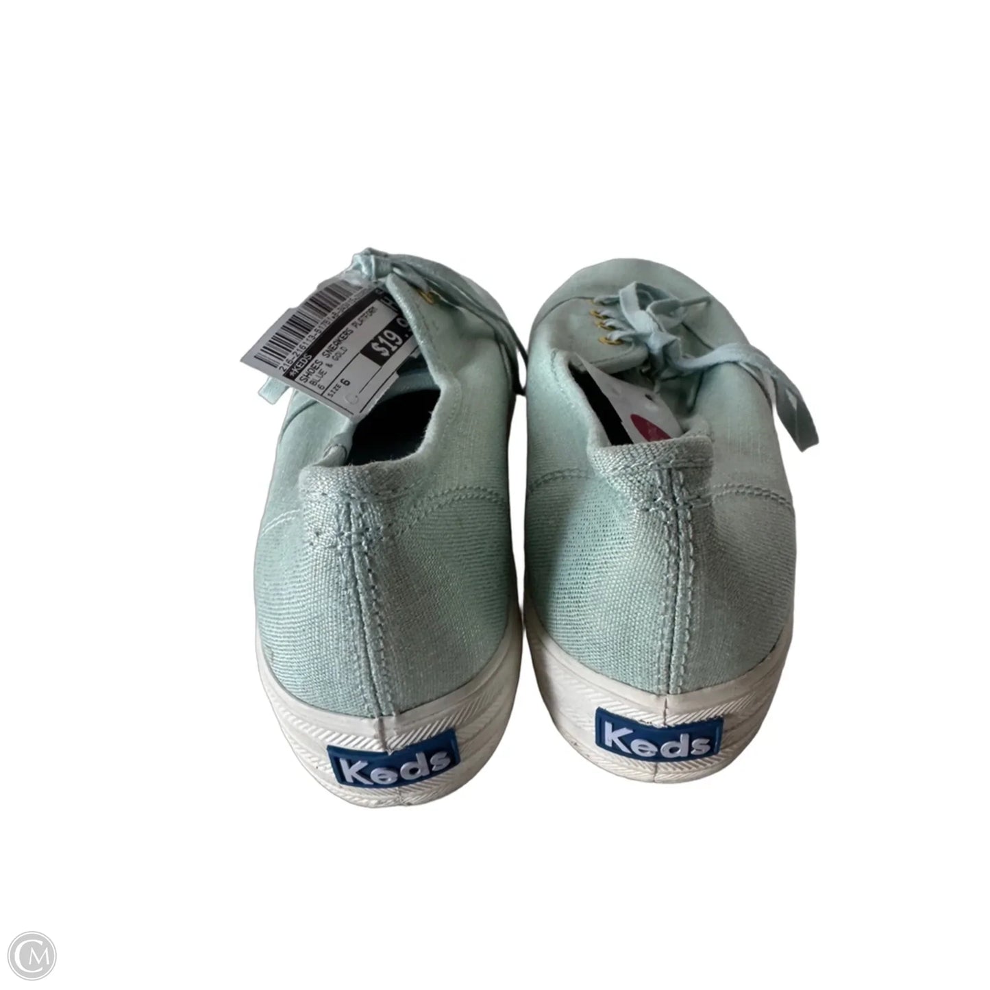 Shoes Sneakers Platform By Keds In Blue & Gold, Size: 6