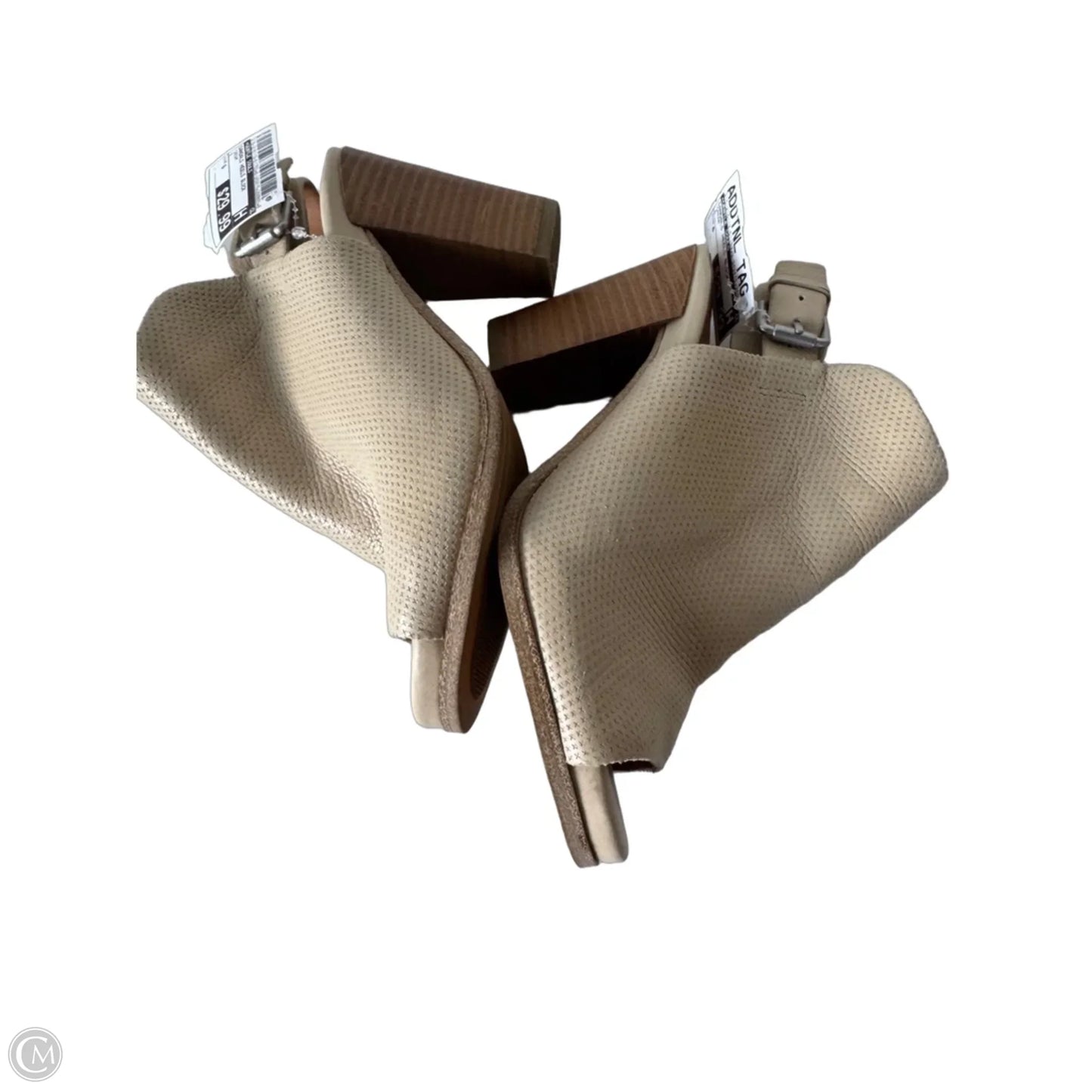Sandals Heels Block By Gentle Souls In Cream, Size: 6