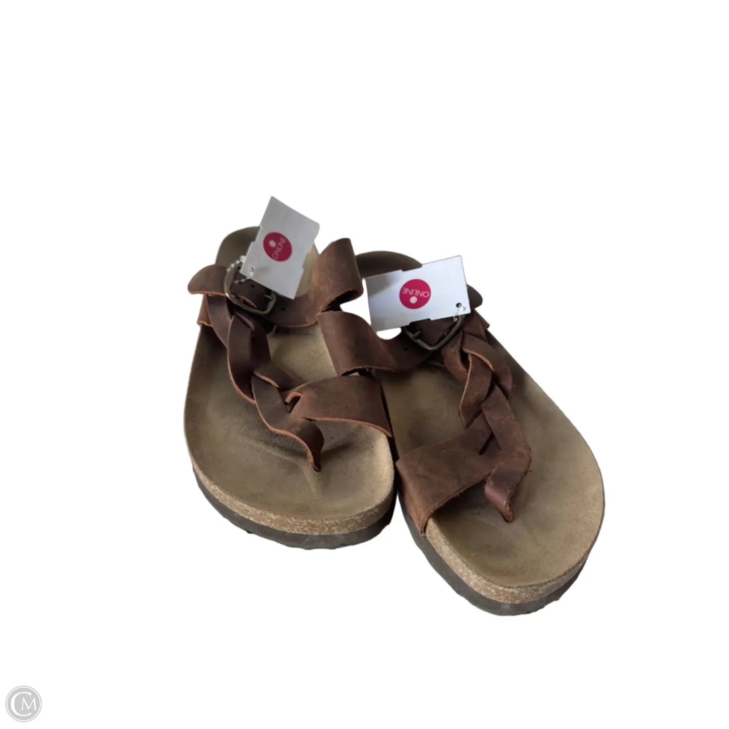 Sandals Flats By Clothes Mentor In Brown, Size: 6