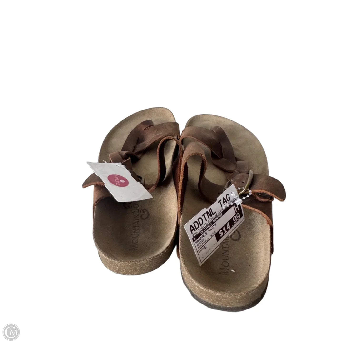 Sandals Flats By Clothes Mentor In Brown, Size: 6