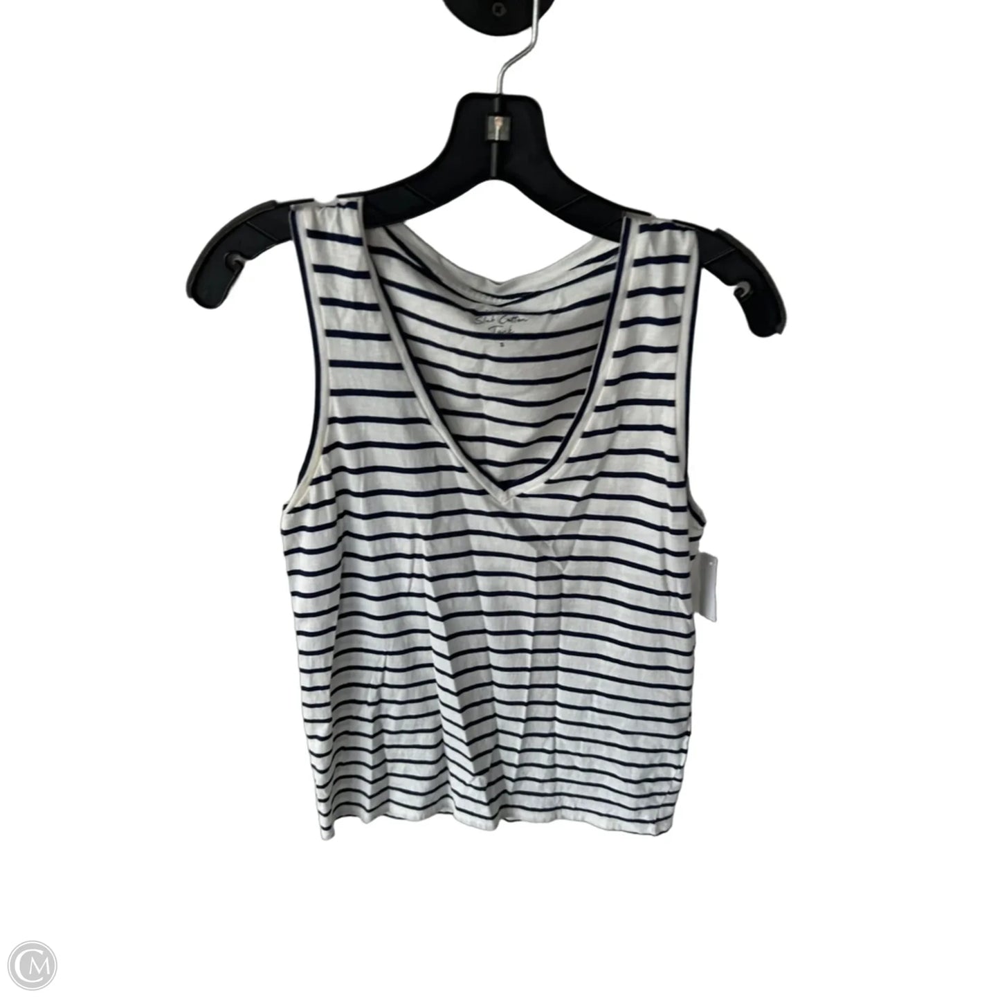 Top Sleeveless Basic By J. Crew In Blue & White, Size: S