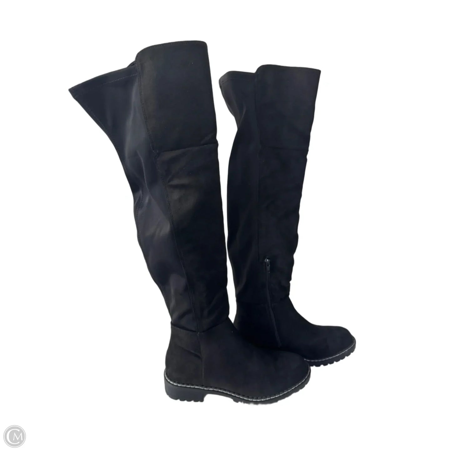 Boots Over-the-knee Flats By Esprit In Black, Size: 8.5