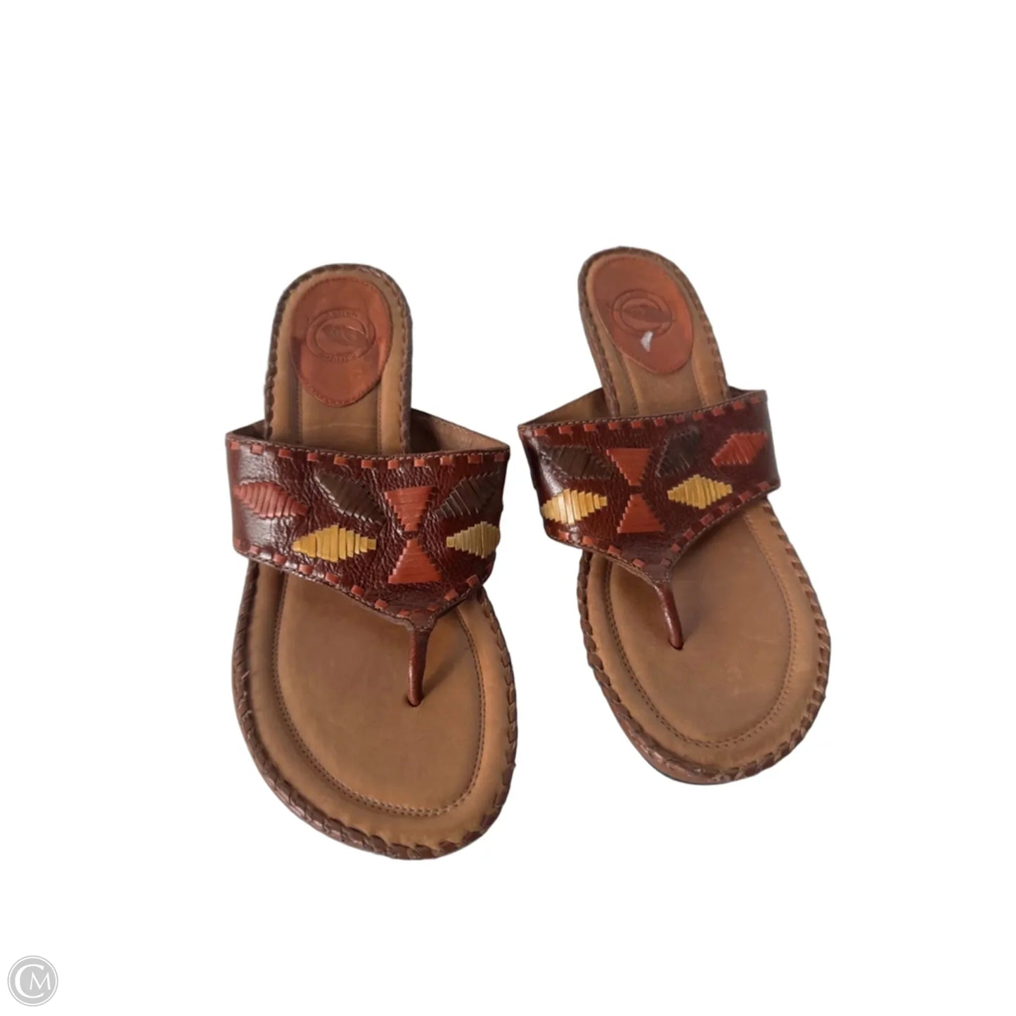 Sandals Heels Kitten By Nurture In Brown, Size: 8